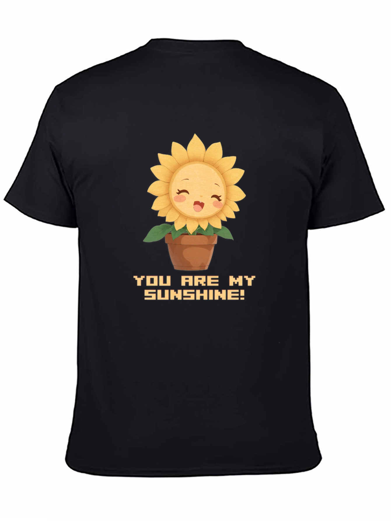 Black Cute Sunflower You Are My Sunshine Graphic T-Shirt view 4