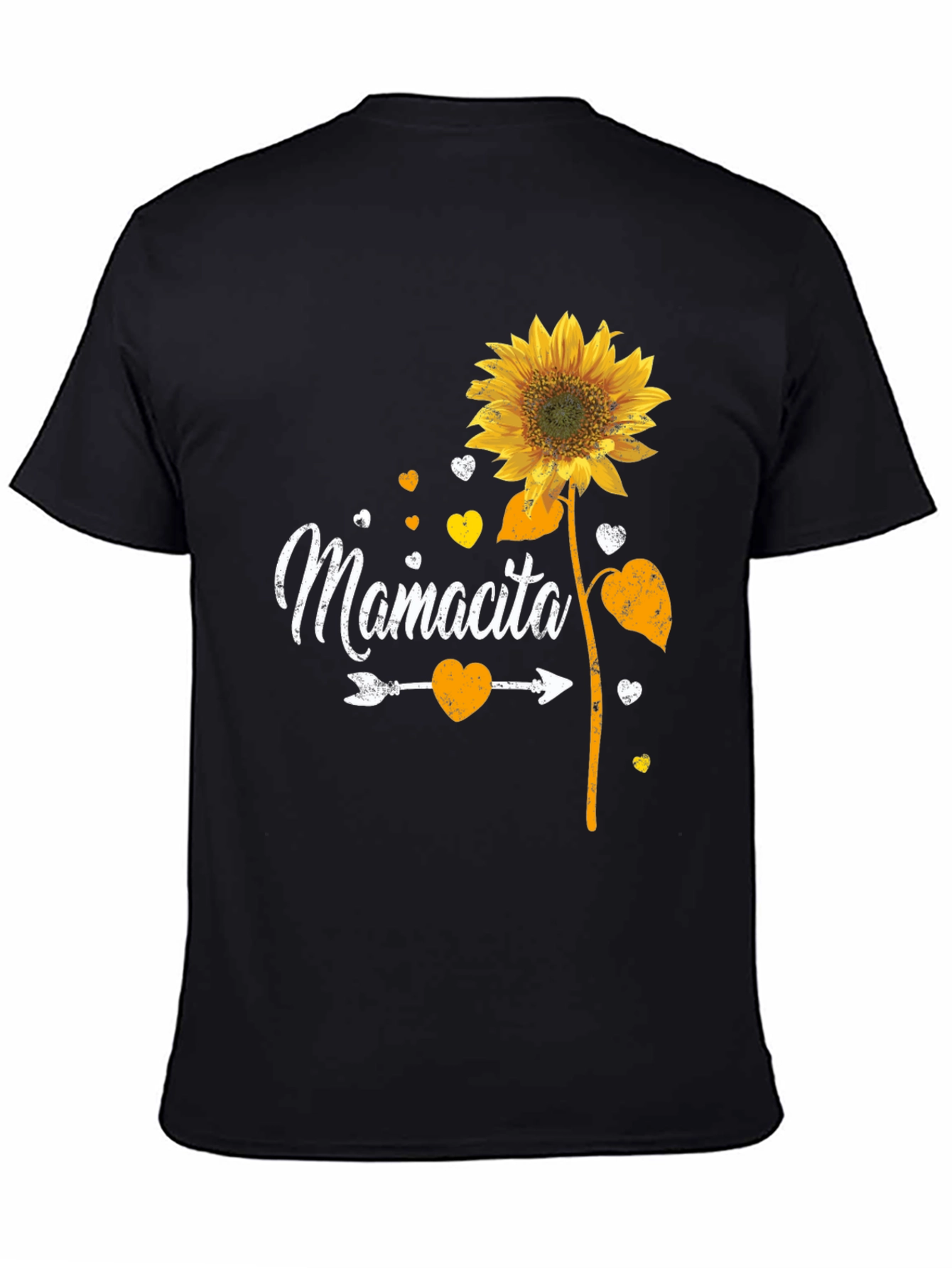 Black Mamcita Sunflower Graphic Tee - Cute & Casual view 4