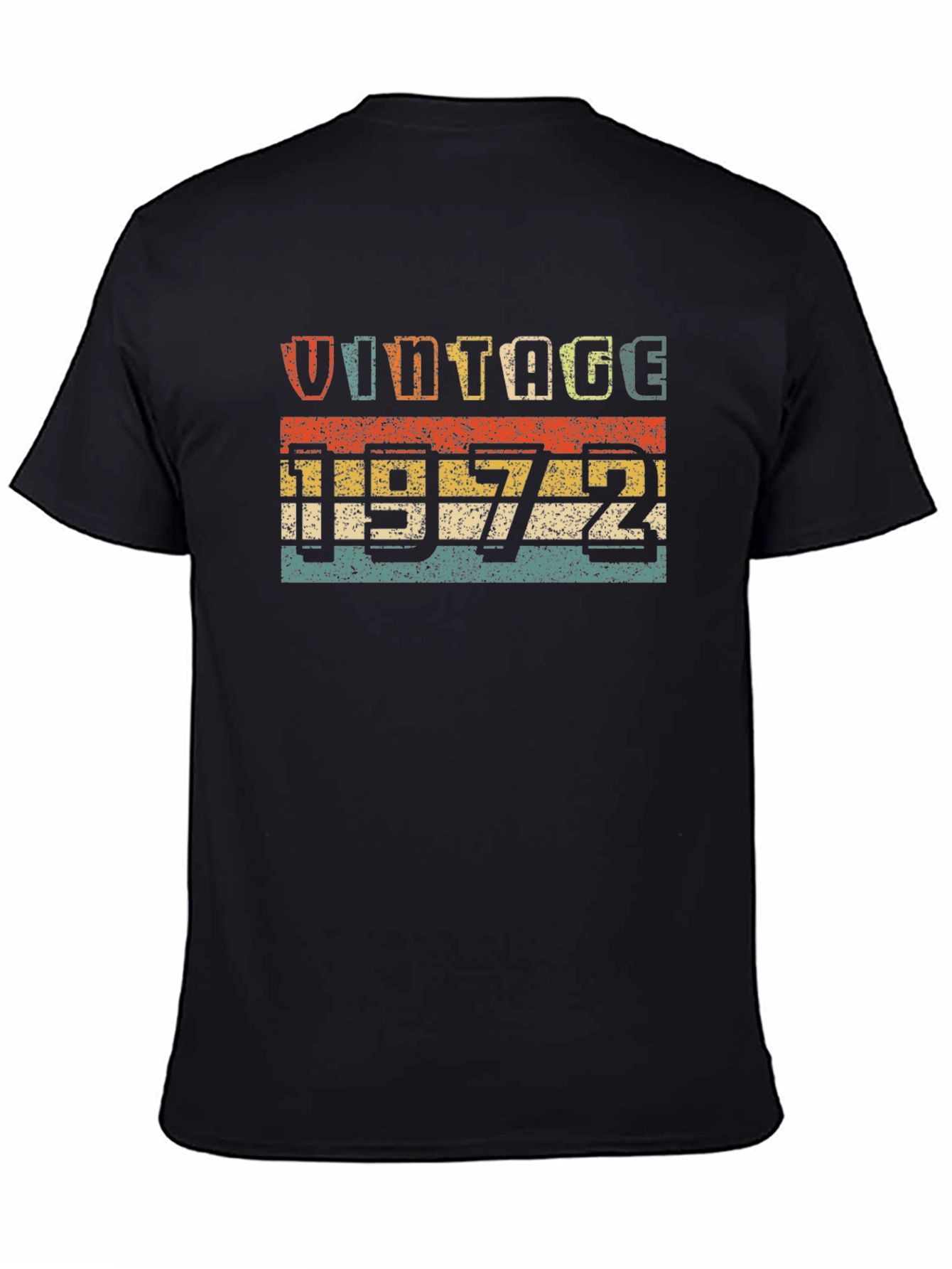 Black Vintage 1972 T-Shirt - Retro Birthday Gift view 4