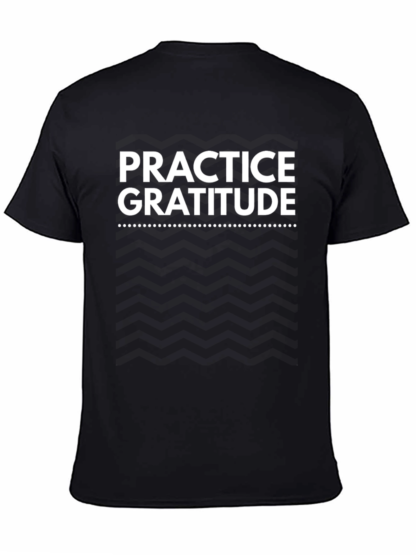 Black Practice Gratitude Black T-Shirt view 4