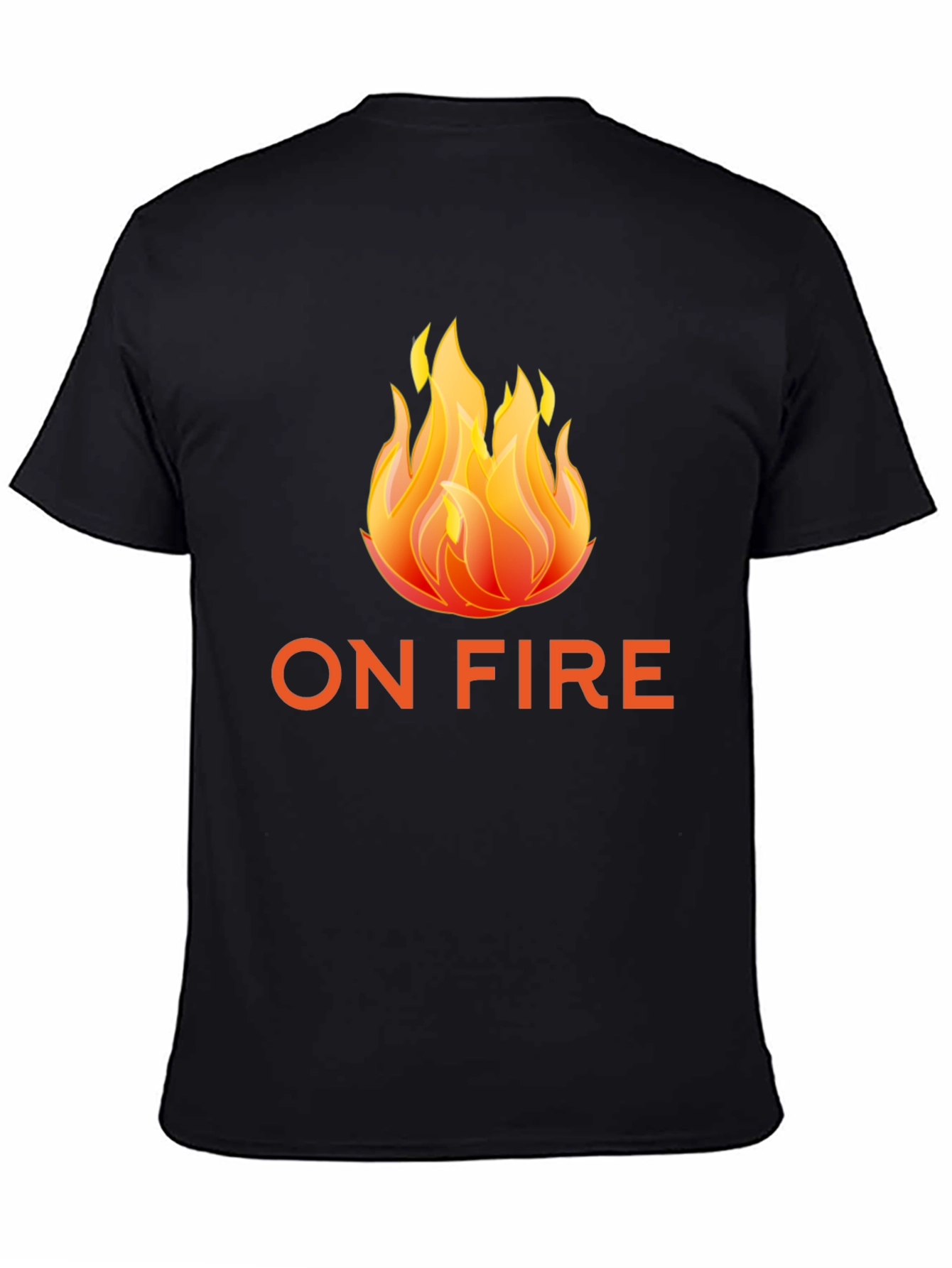 Black On Fire Graphic Tee - Black Short Sleeve T-Shirt view 4