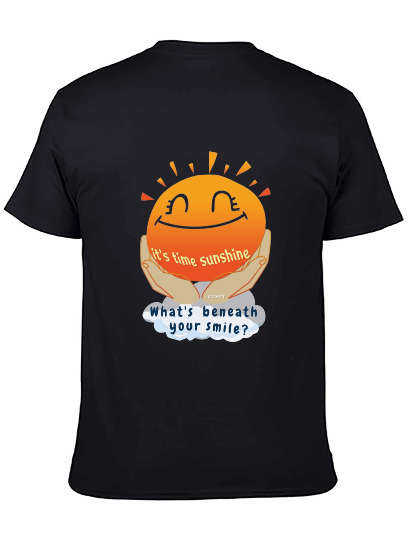 Black It's Time Sunshine Graphic T-Shirt view 4
