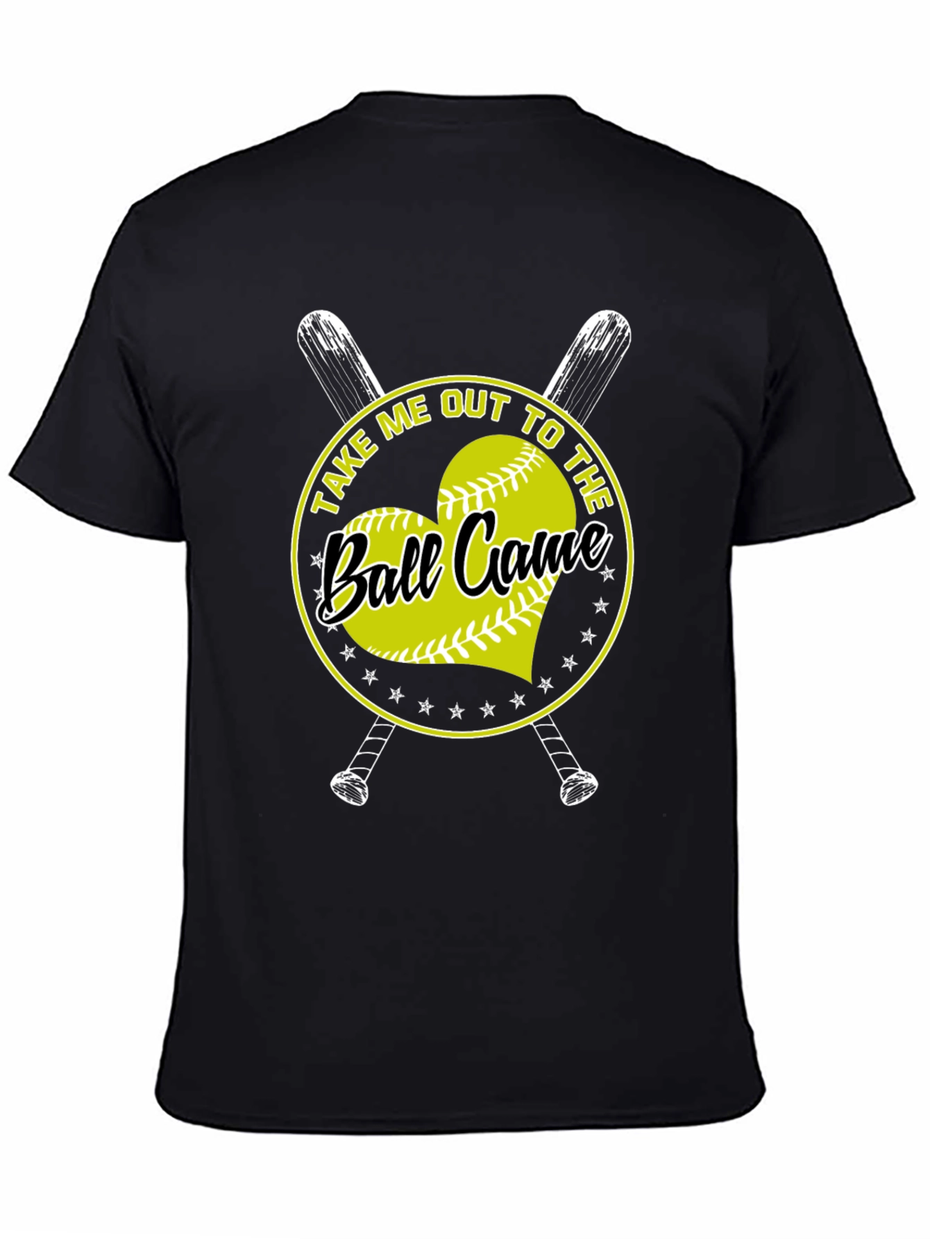 Black Take Me Out To The Ball Game Black T-Shirt view 4