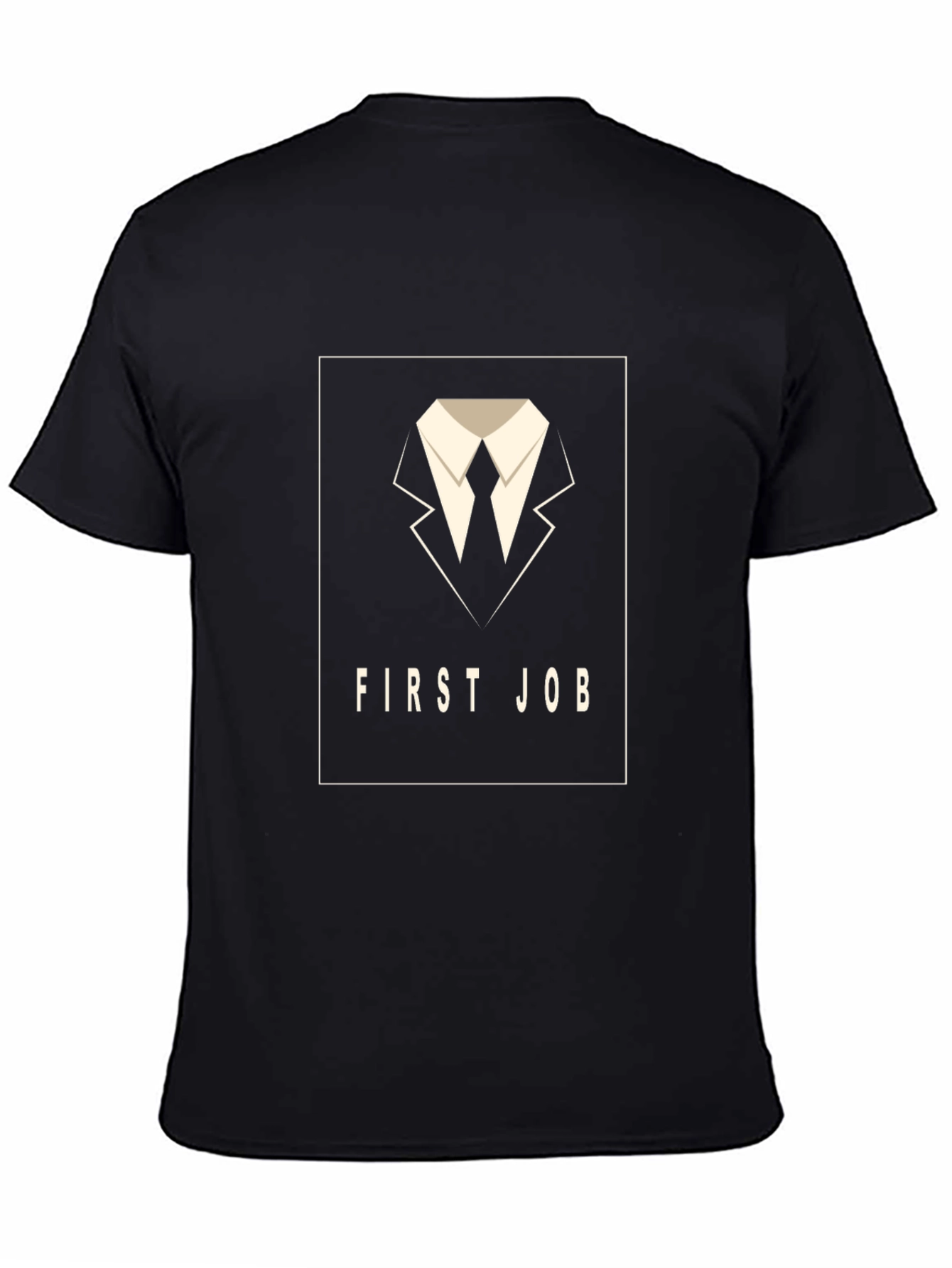 Black First Job T-Shirt - Black Graphic Tee view 4
