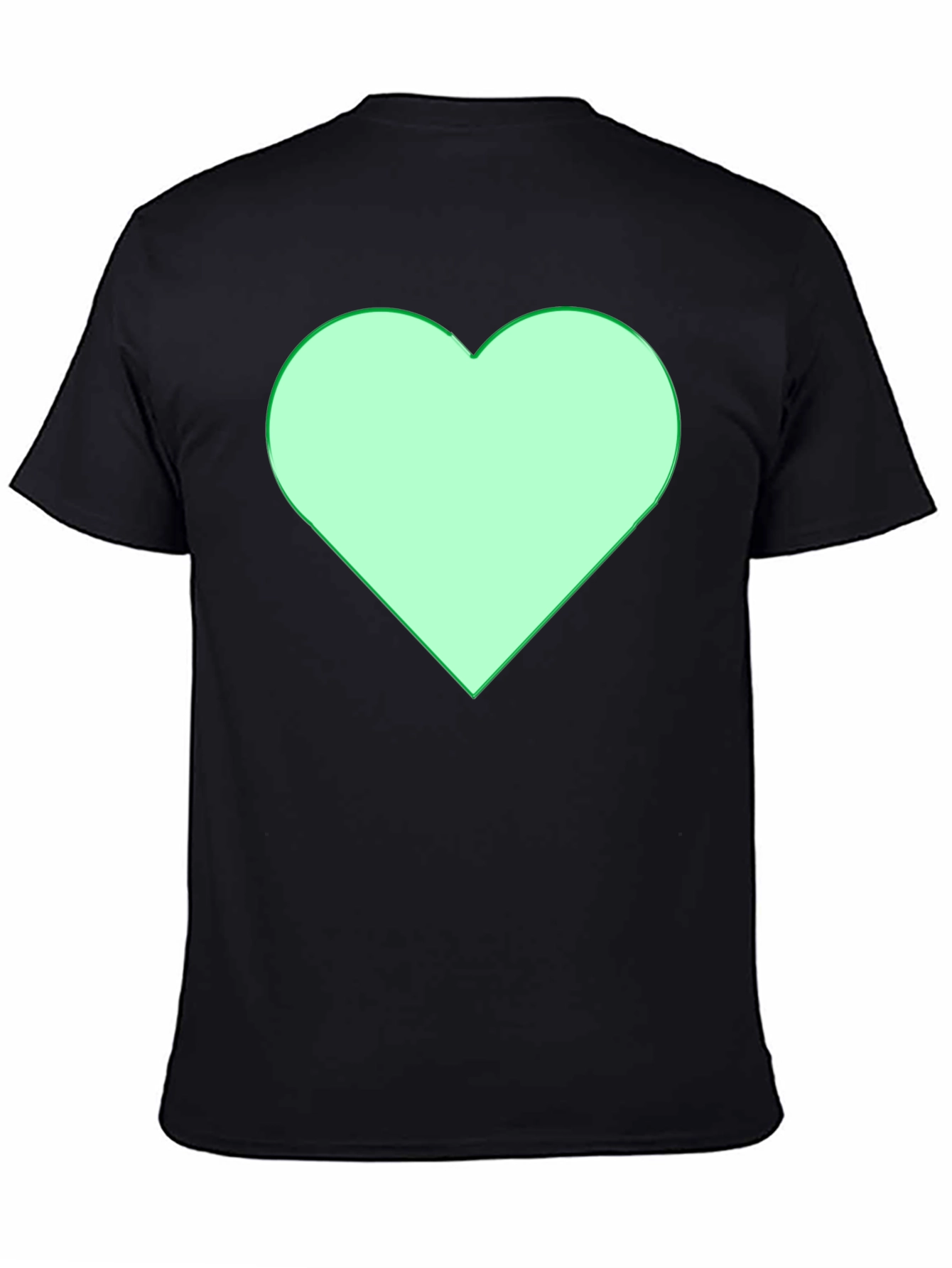 Black Heart Graphic Black T-Shirt view 4