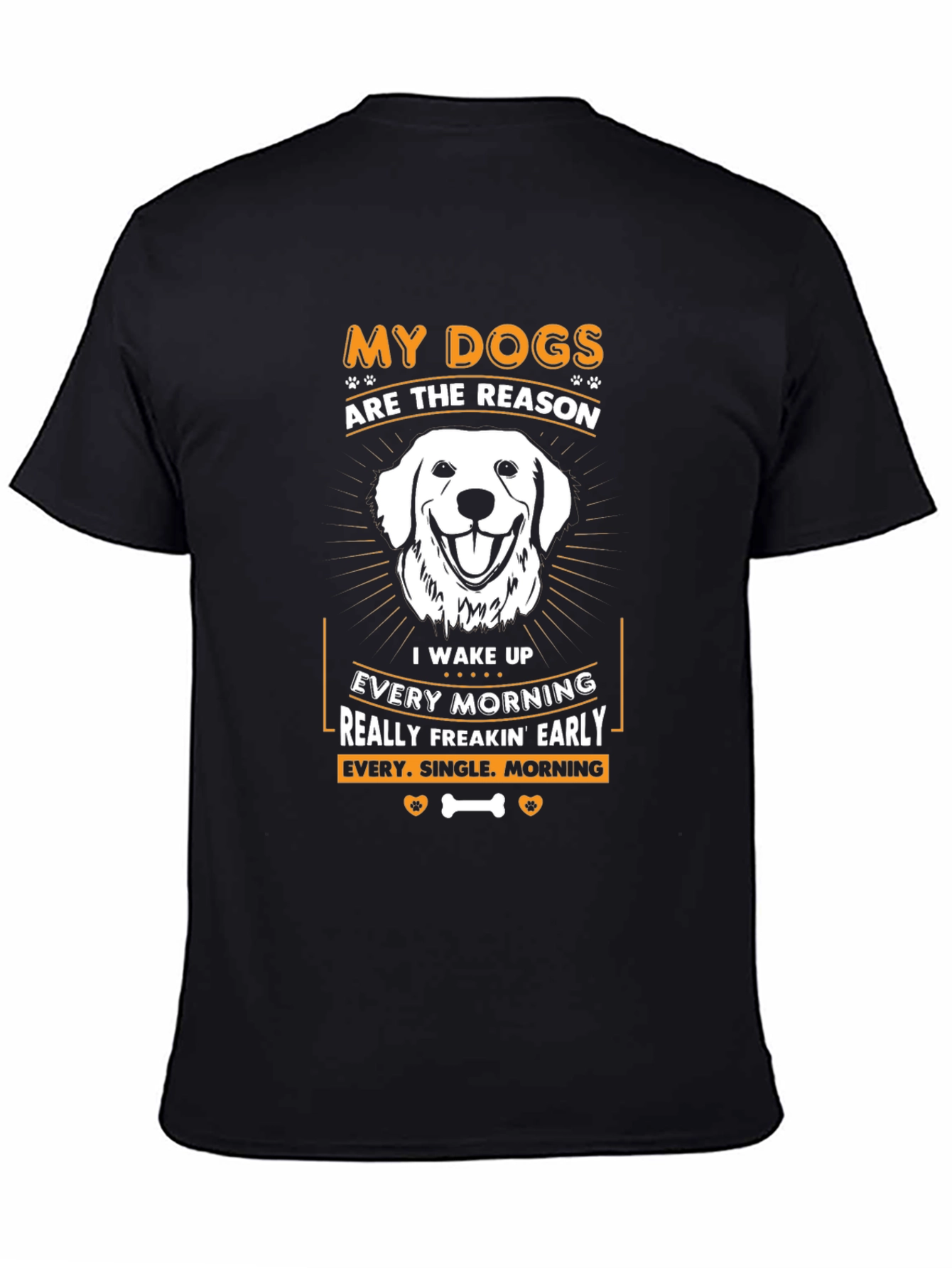 Black Dog Lover T-Shirt: "My Dogs are the Reason" view 4