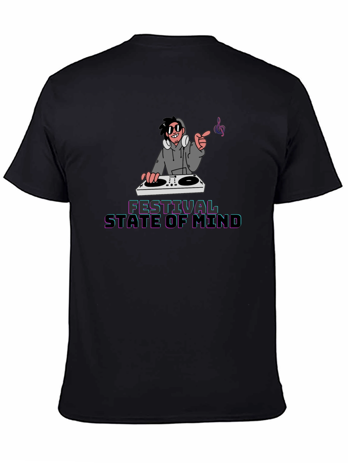 Black Festival State of Mind Graphic T-Shirt view 4