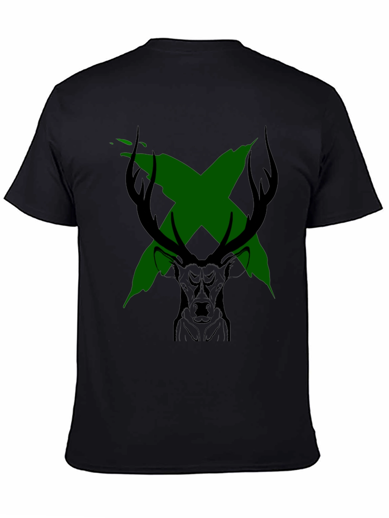 Black Deer X Graphic Black T-Shirt view 4