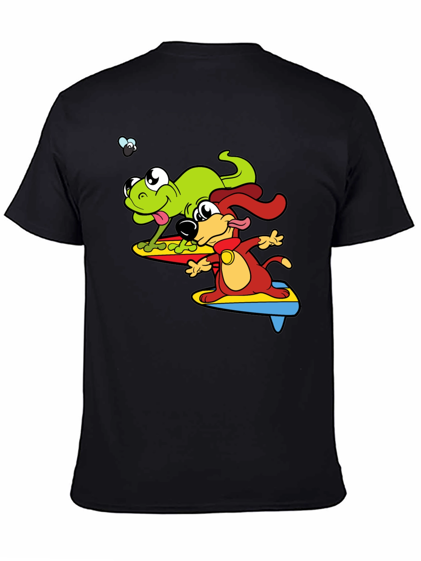 Black Surf's Up! Frog & Dog Graphic Tee view 4