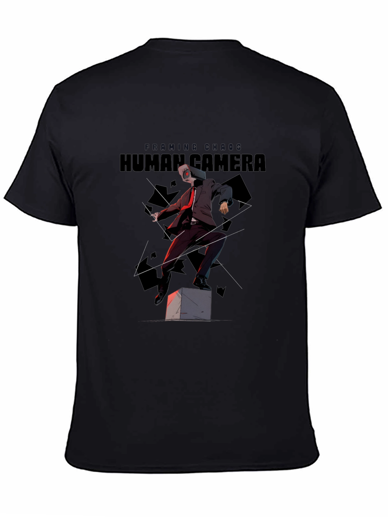 Black Human Camera Graphic Tee view 4