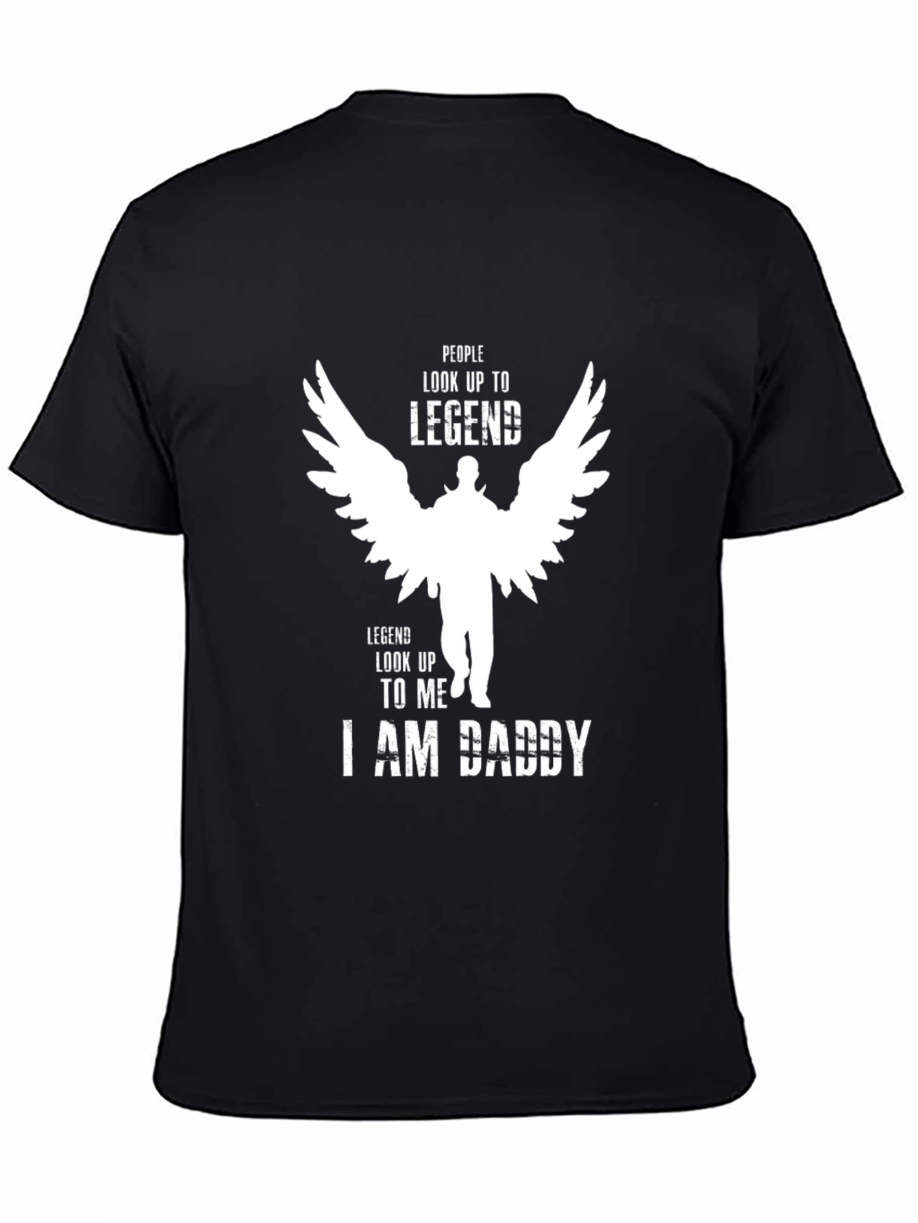 Black Legend Daddy Graphic Tee - Black Crew Neck view 4