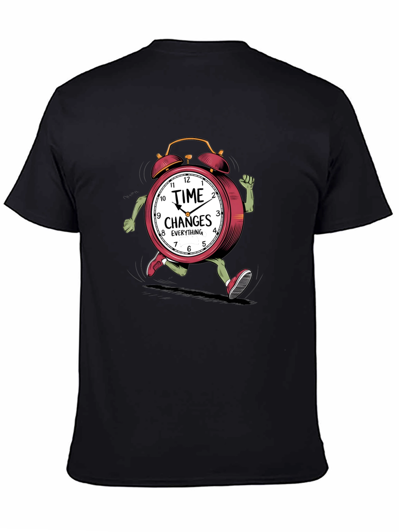Black Time Changes Everything Graphic Tee view 4