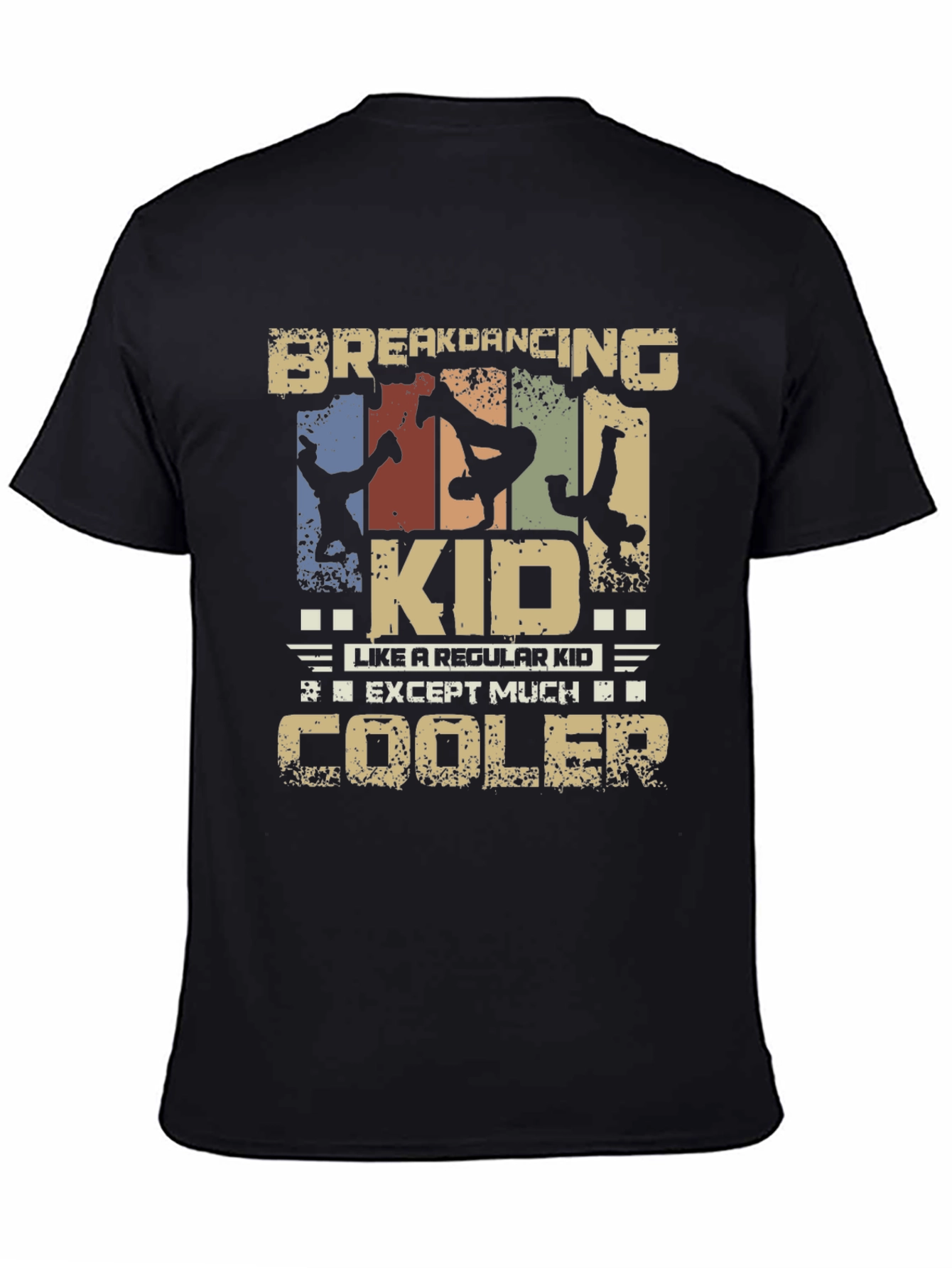 Black Breakdancing Kid T-Shirt - Cool & Unique Design view 4