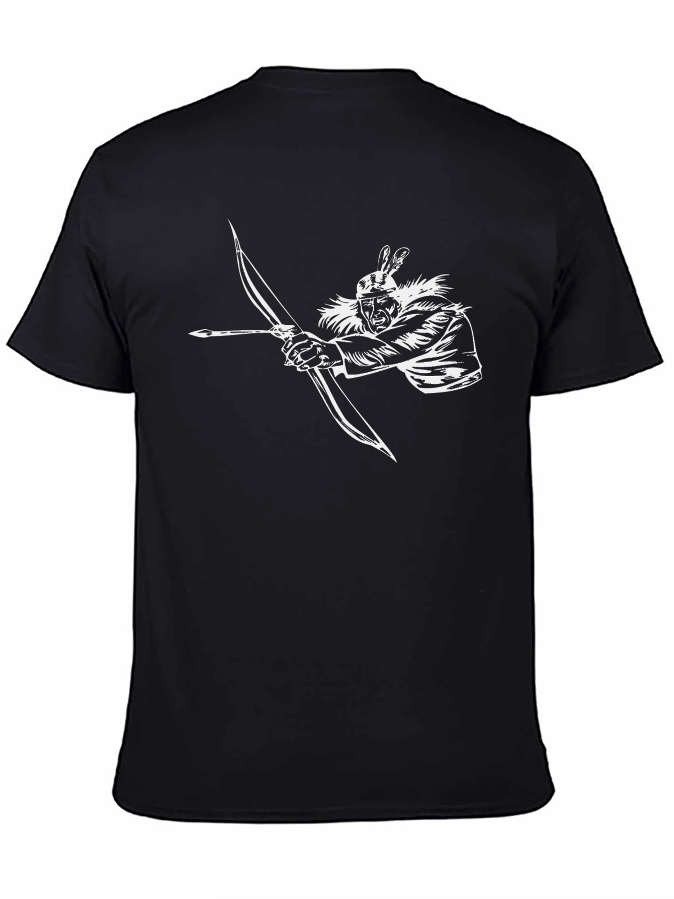 Black Archer Graphic T-Shirt - Black Crew Neck Tee view 4