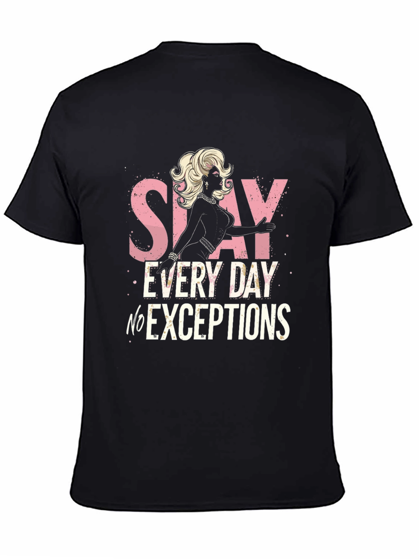 Black Slay Every Day Black Graphic T-Shirt view 4