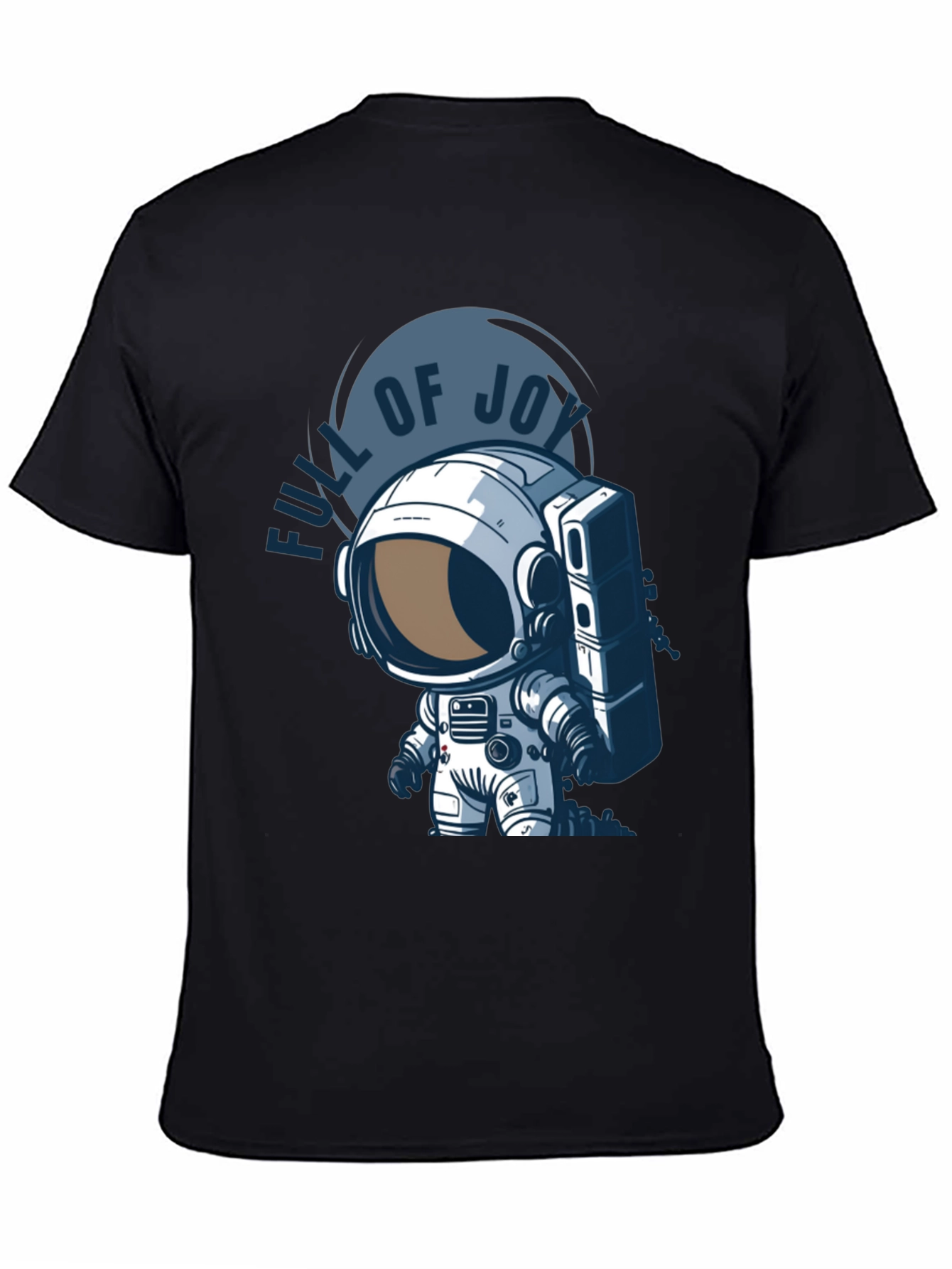 Black Full of Joy Astronaut Graphic T-Shirt view 4