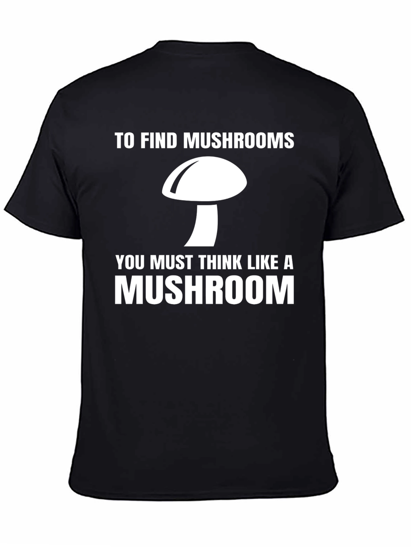 Black Think Like a Mushroom Graphic Tee view 4