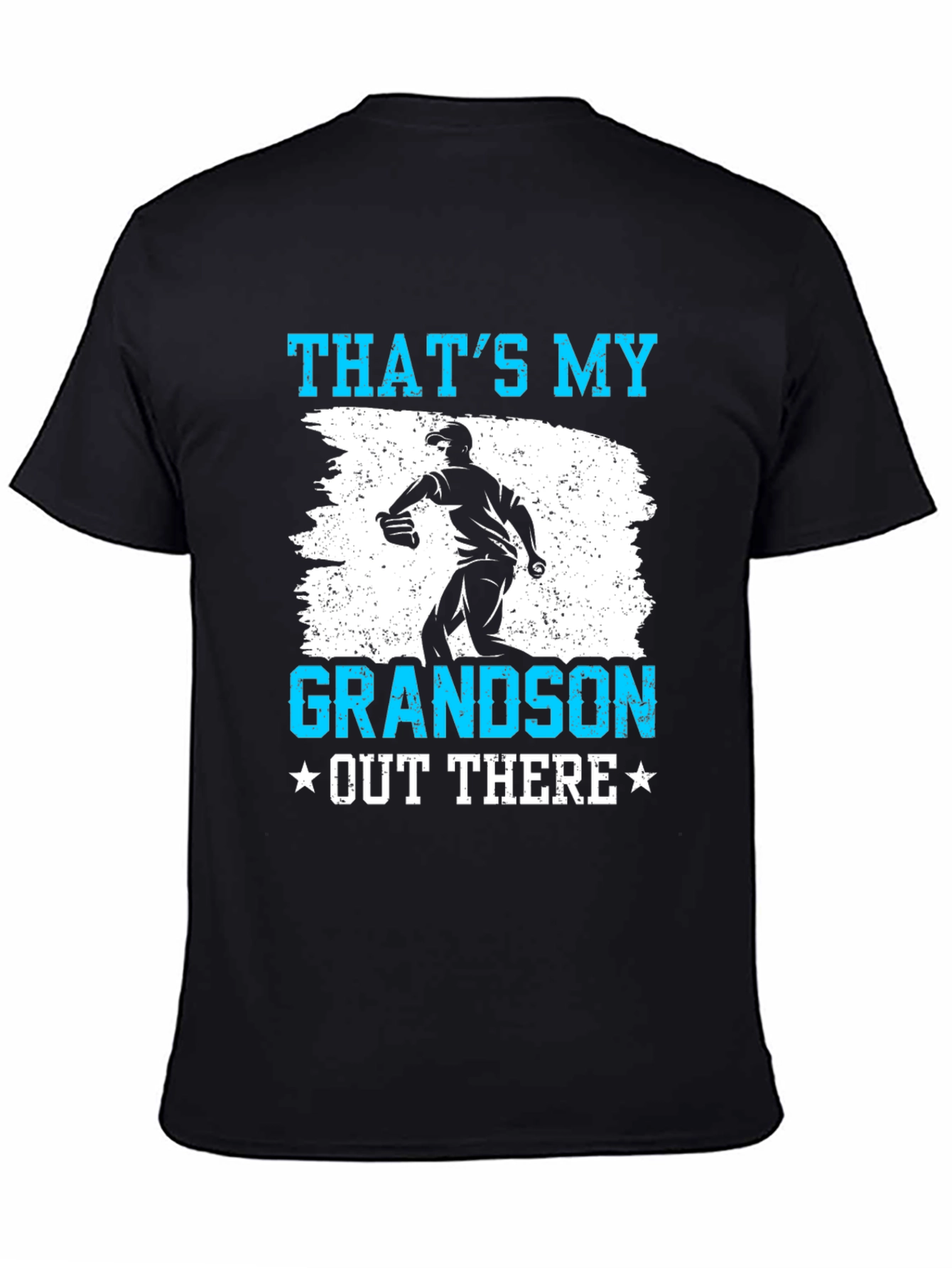 Black That's My Grandson Baseball T-Shirt view 4