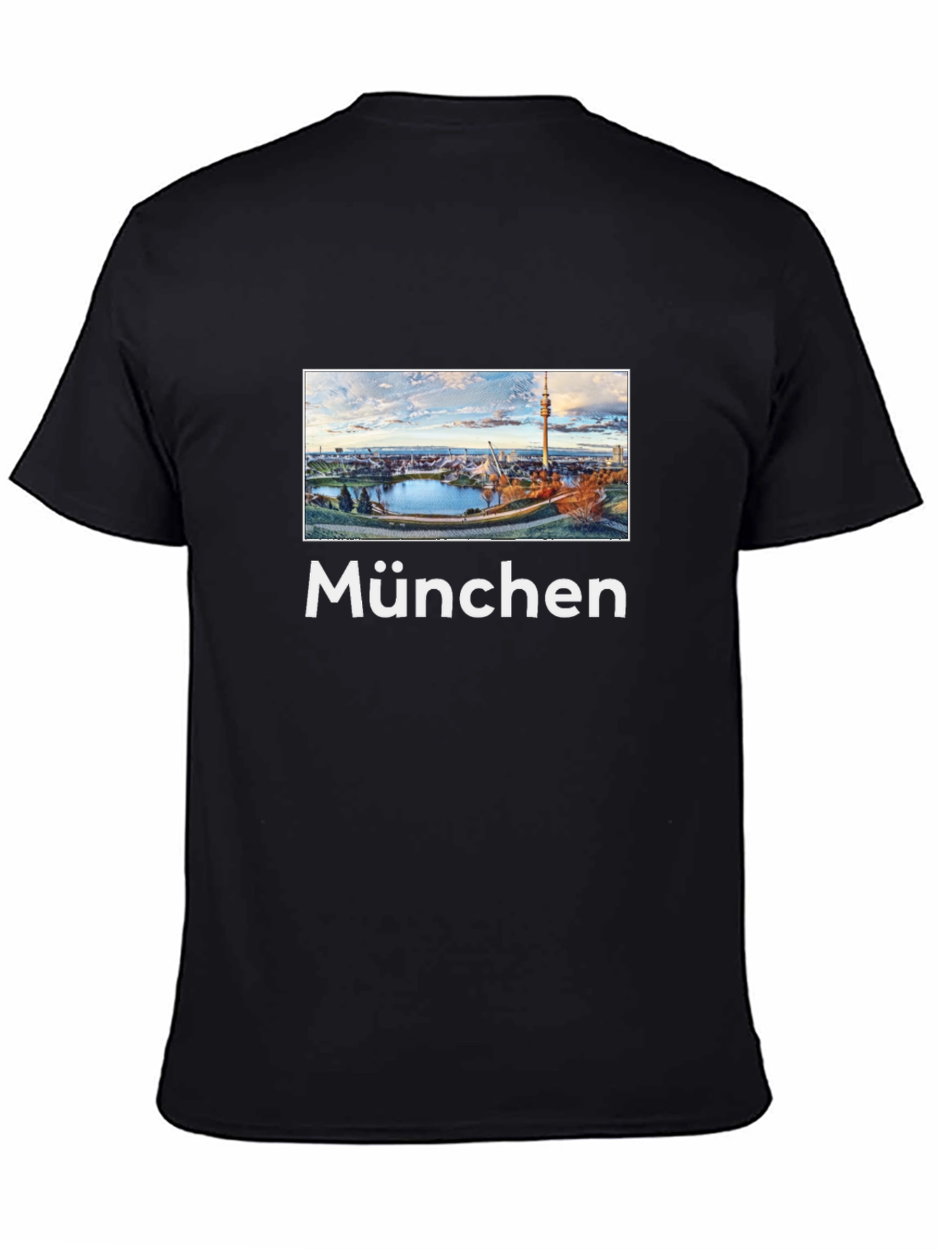 München T-Shirt - City View Crew Neck Tee - 4