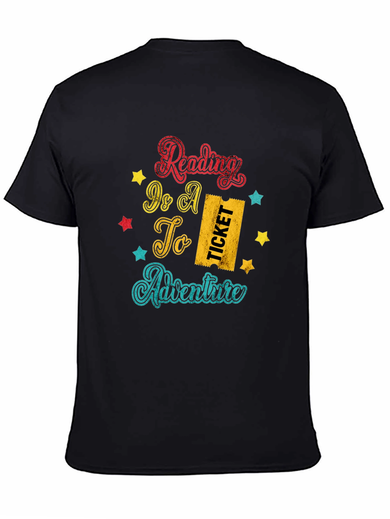 Black Reading Is a Ticket to Adventure Graphic Tee view 4