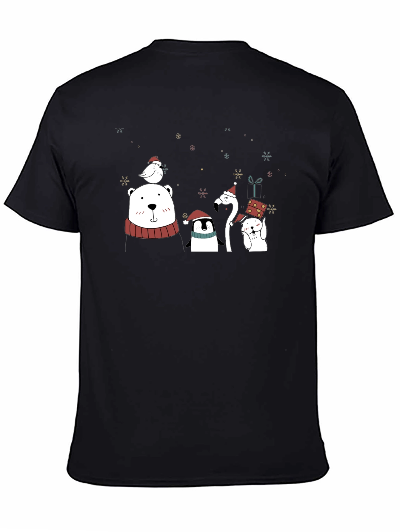 Festive Holiday Animals Graphic T-Shirt - 4