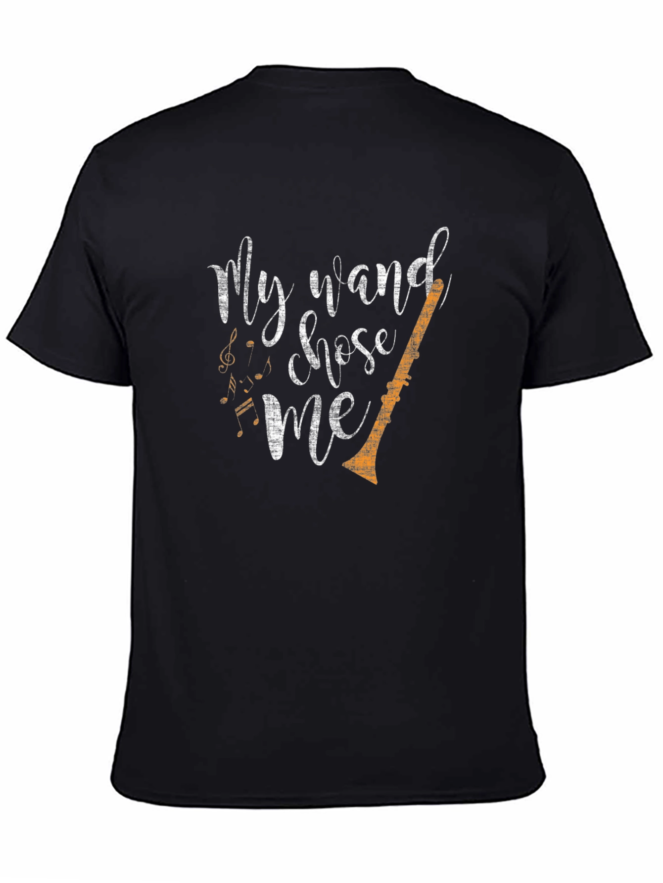 Black My Wand Chose Me T-Shirt Musician Clarinet Gift view 4