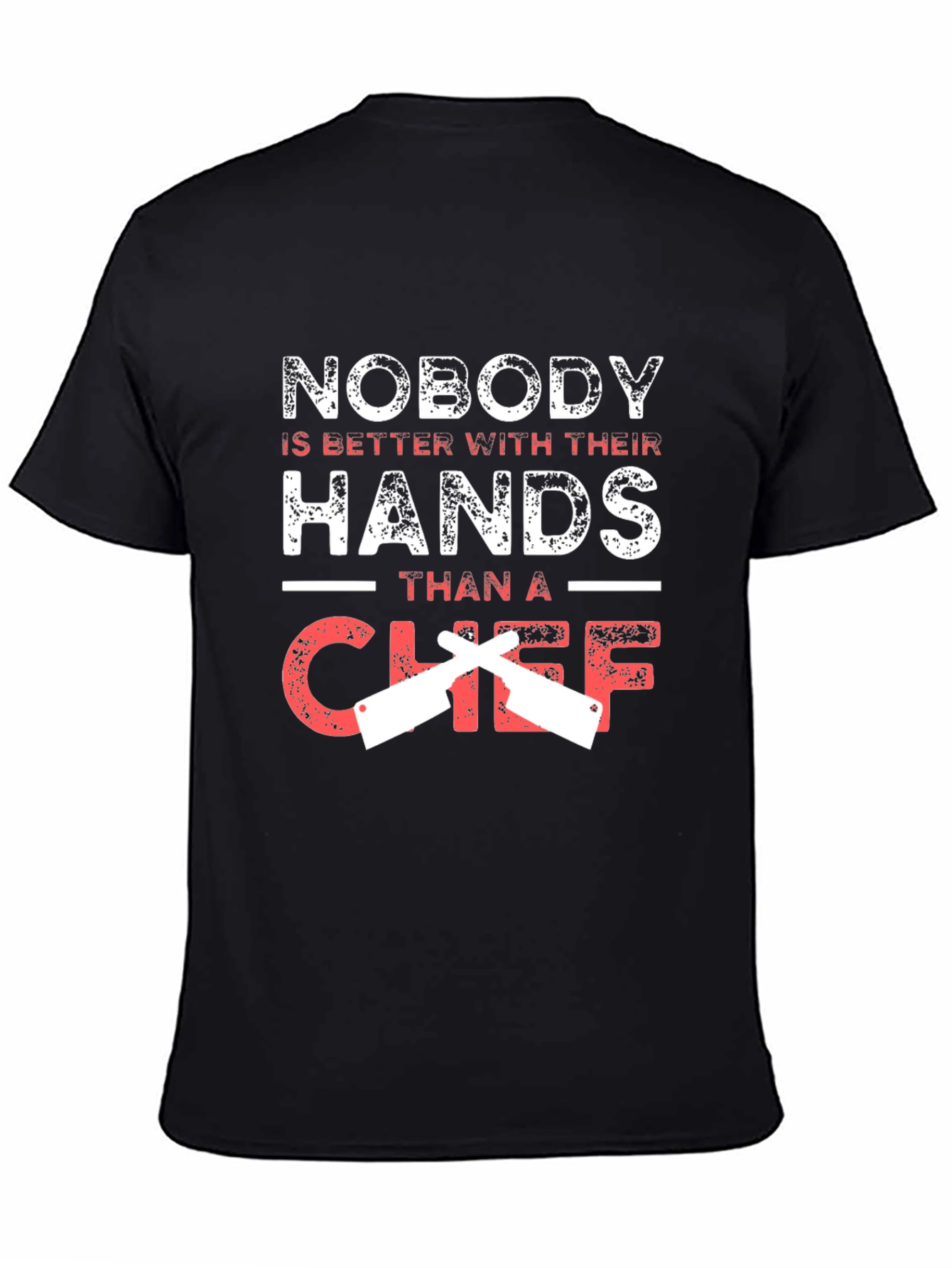 Black Chef Hands Graphic Tee - Black Cotton Blend view 4
