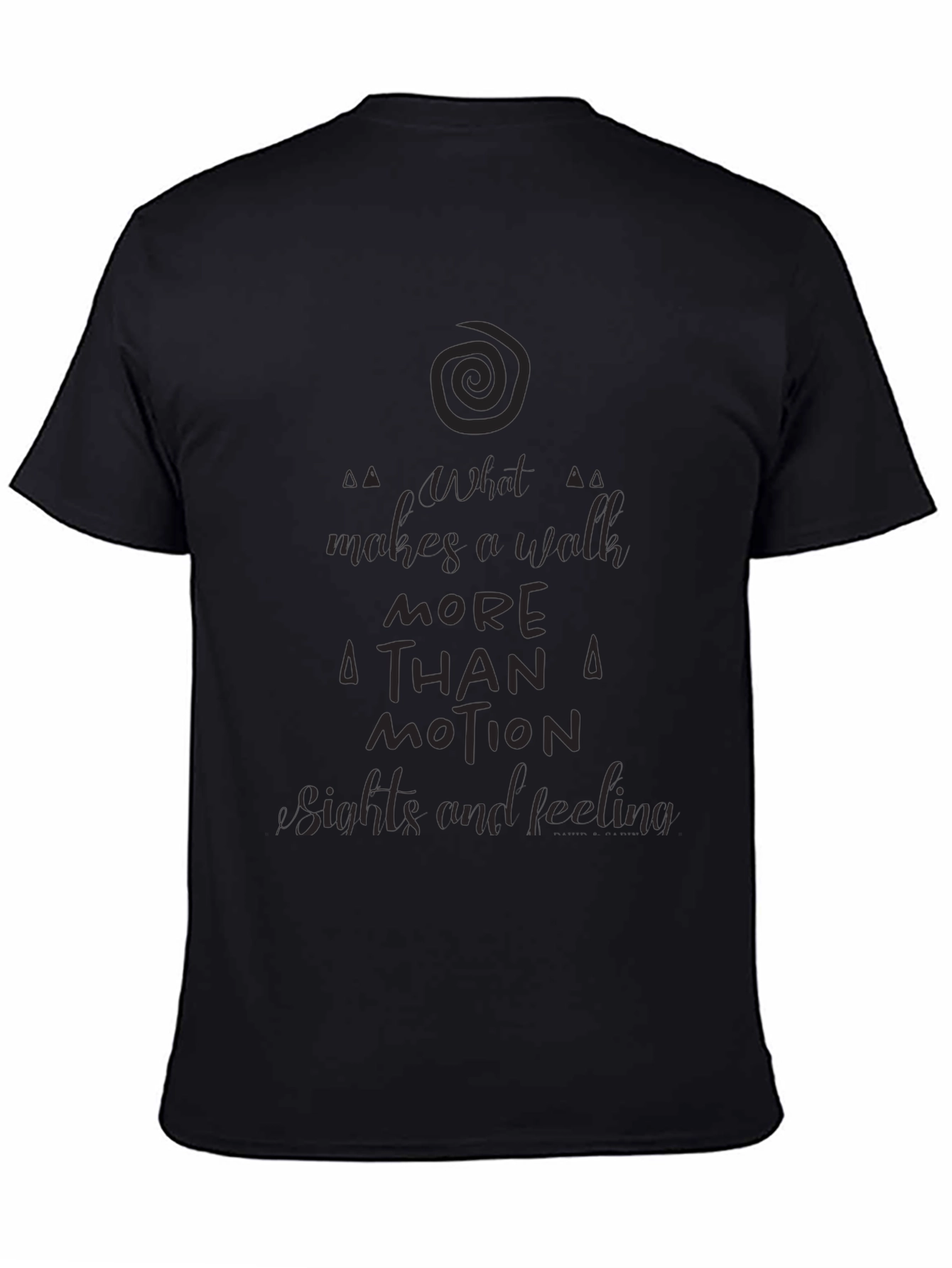 Black Inspirational Black Graphic T-Shirt - Walk & Motion view 4