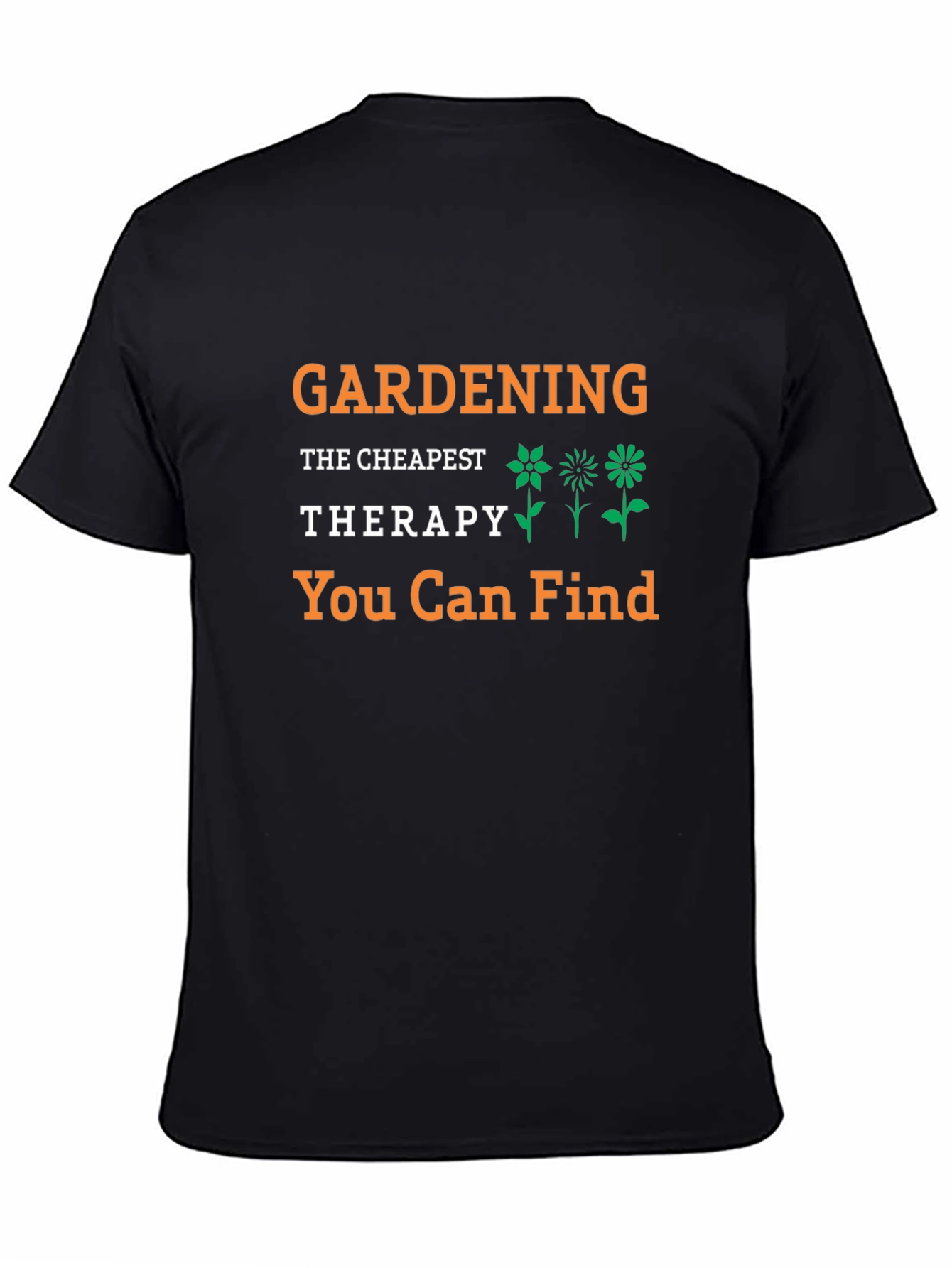 Gardening Therapy T-Shirt - Black Tee - 4