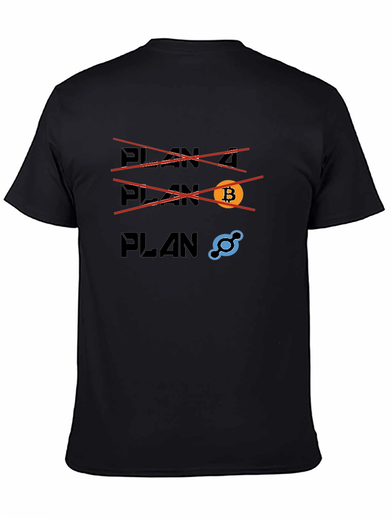 Black Crypto Plan T-Shirt - Bitcoin & Helium view 4