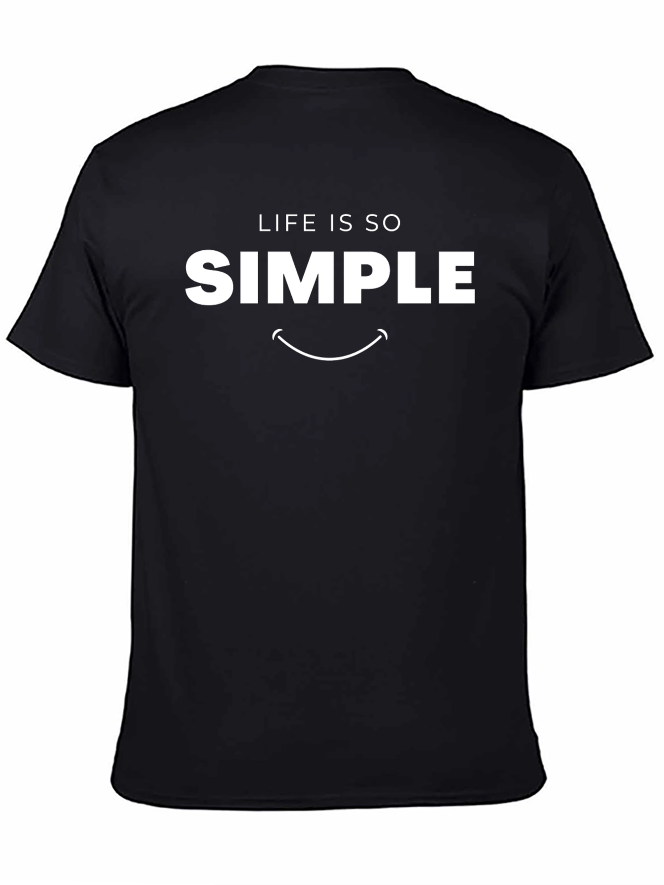 Black Life Is So Simple Graphic Tee - Black T-Shirt view 4