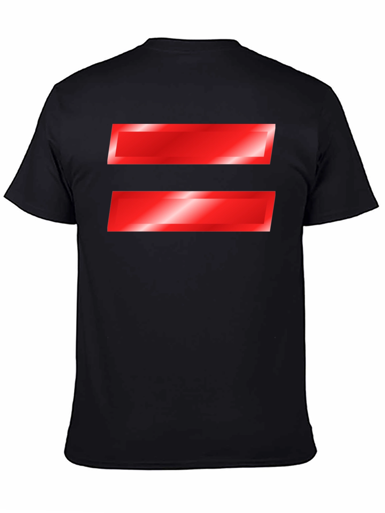 Black Equality Symbol T-Shirt - Bold Red Graphic Tee view 4