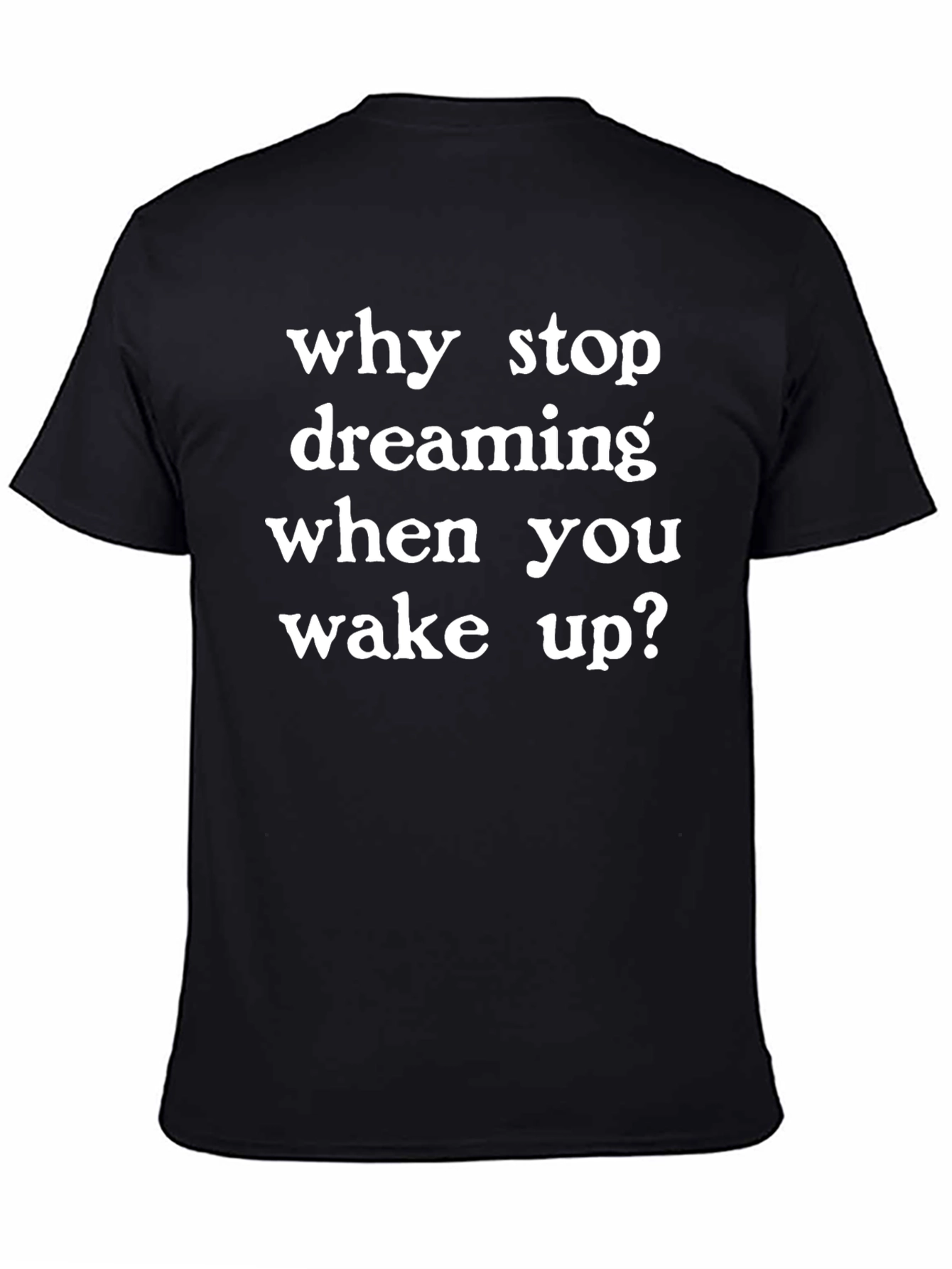 Black Dream On Graphic Tee - Men's Black T-Shirt view 4