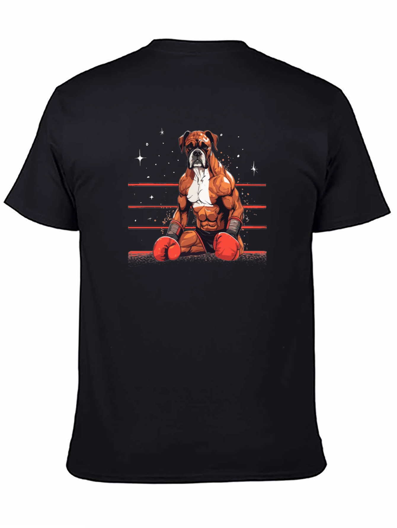 Black Boxer Dog Boxing T-Shirt - Funny Animal Lover Tee view 4