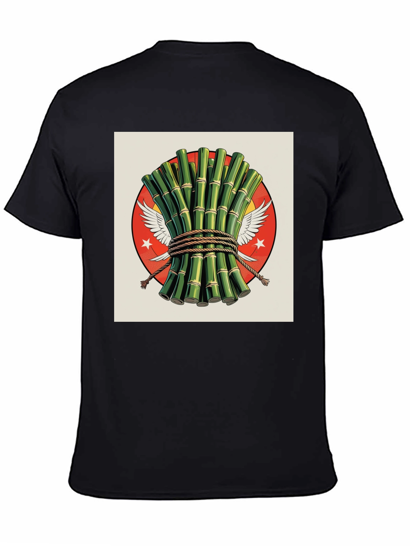 Black Bamboo Graphic Tee - Stylish, Unique Design view 4