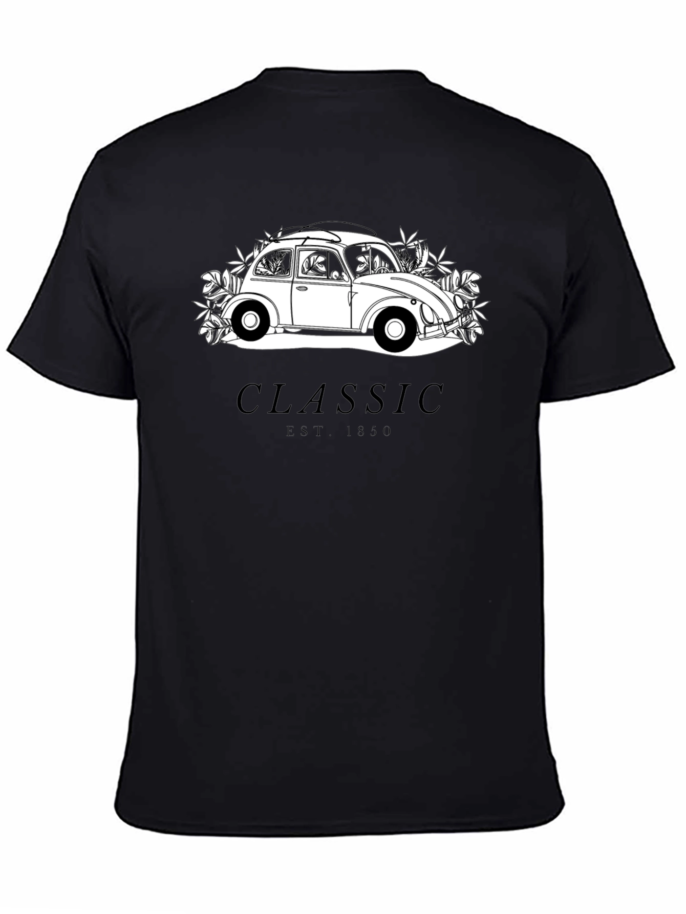 Black Classic Car Graphic T-Shirt - Black view 4