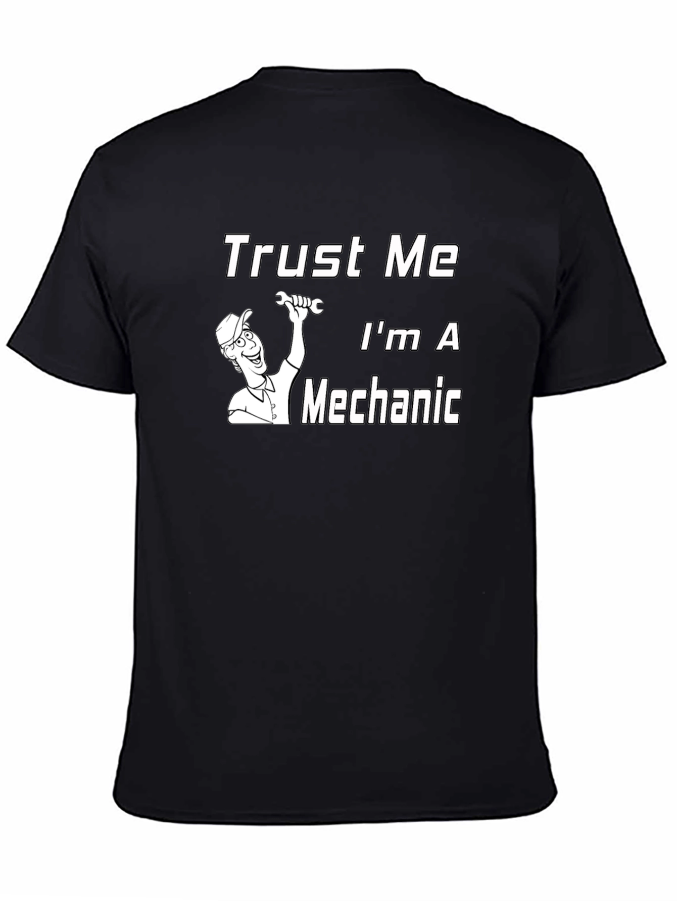 Black Trust Me I'm A Mechanic T-Shirt - Black view 4