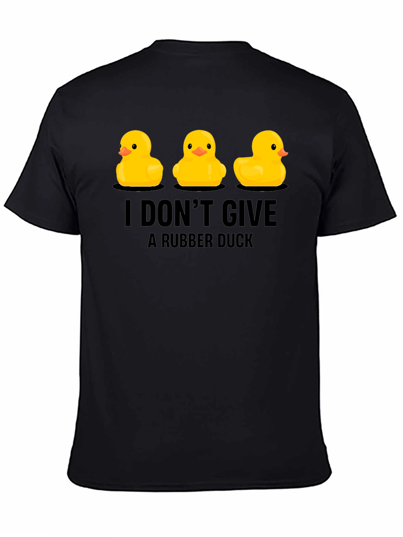 Black Rubber Duck T-Shirt: I Don't Give a Duck! view 4