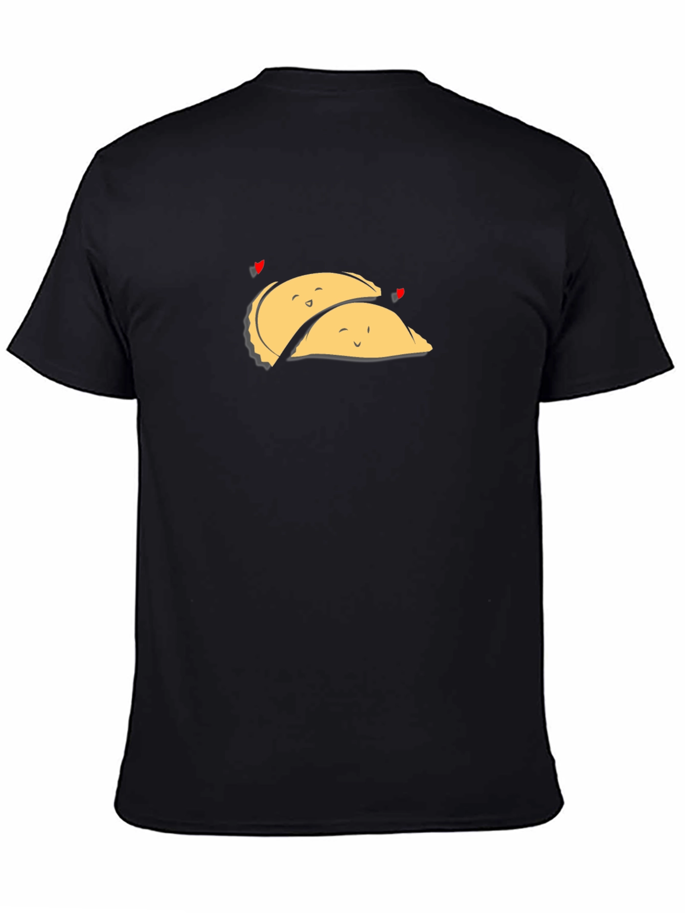 Black Cute Dumpling Love Black T-Shirt view 4