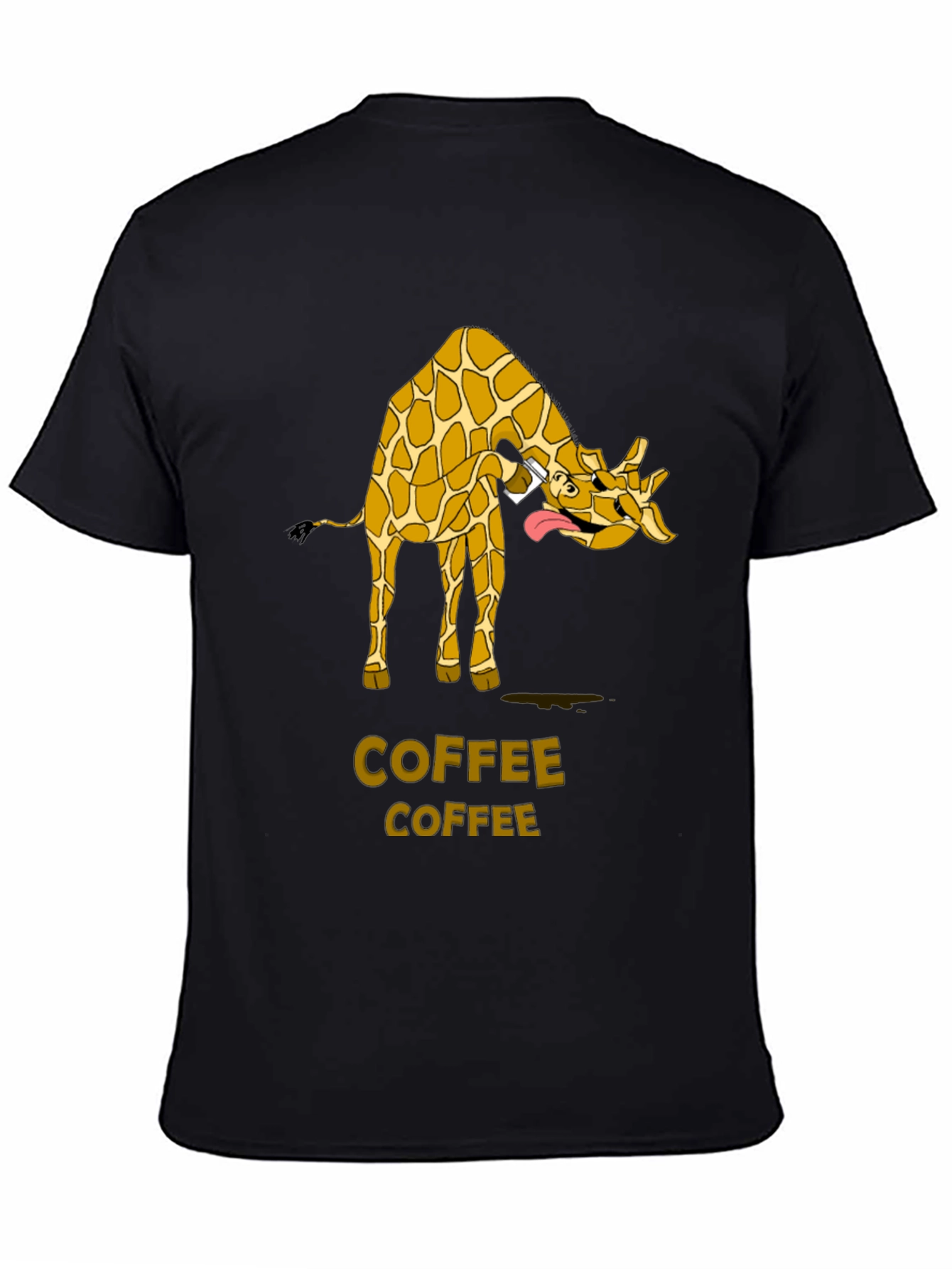 Black Giraffe Coffee Lover T-Shirt view 4