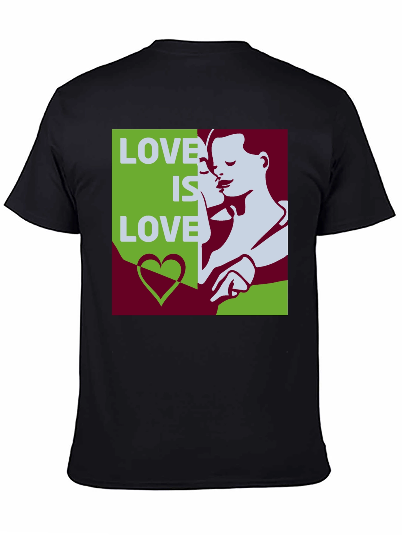 Black Love Is Love Graphic Tee - Black Cotton Blend view 4