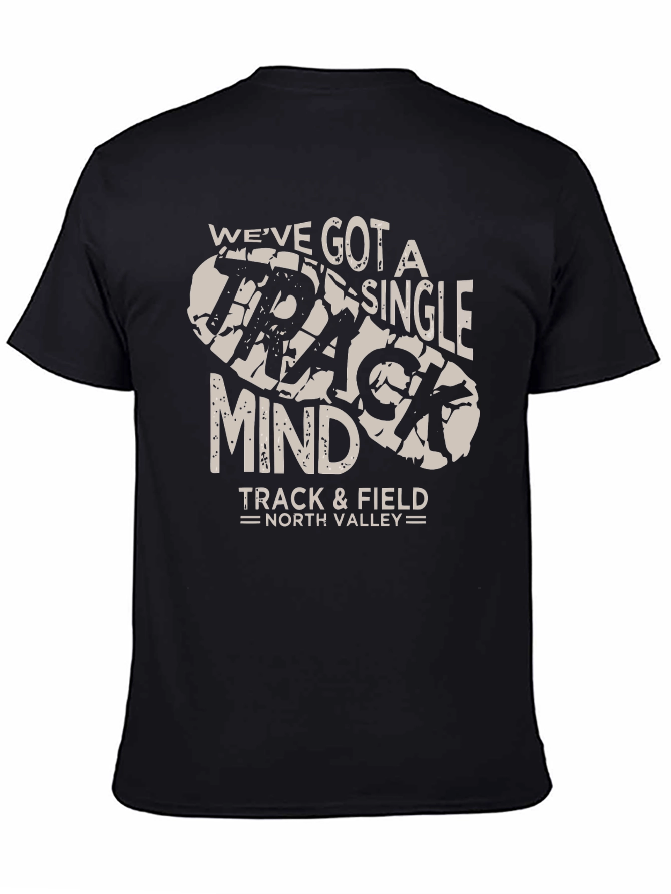Black Track Mind T-Shirt - North Valley Track & Field Tee view 4