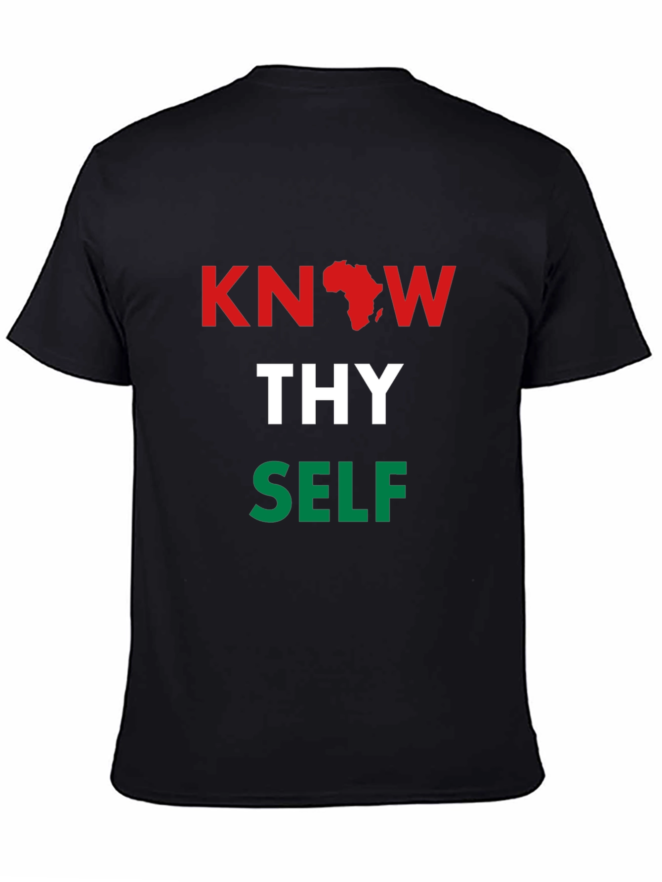 Black Know Thy Self T-Shirt - Pan African Colors view 4