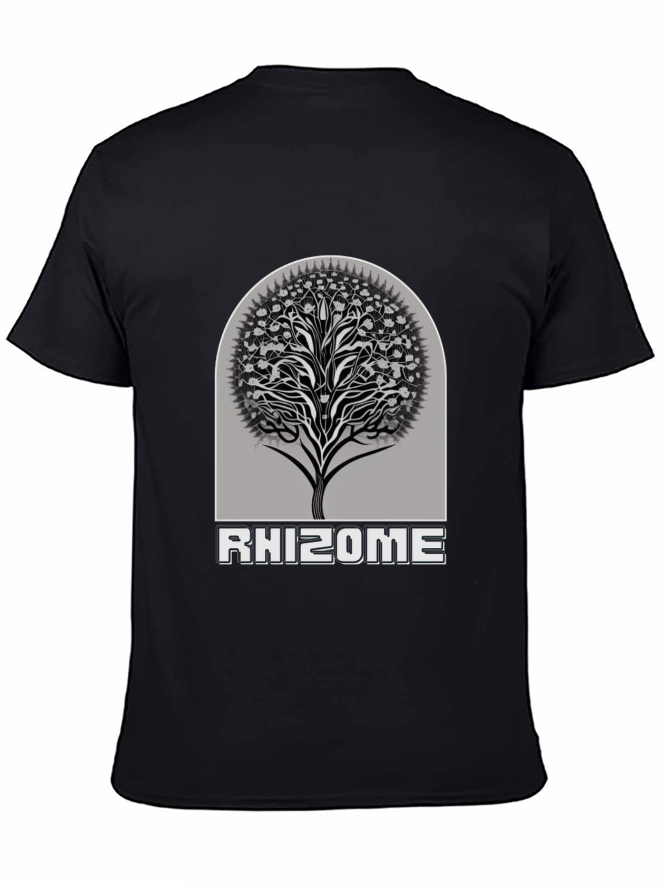 Black Rhizome Tree Graphic T-Shirt - Stylish & Unique view 4