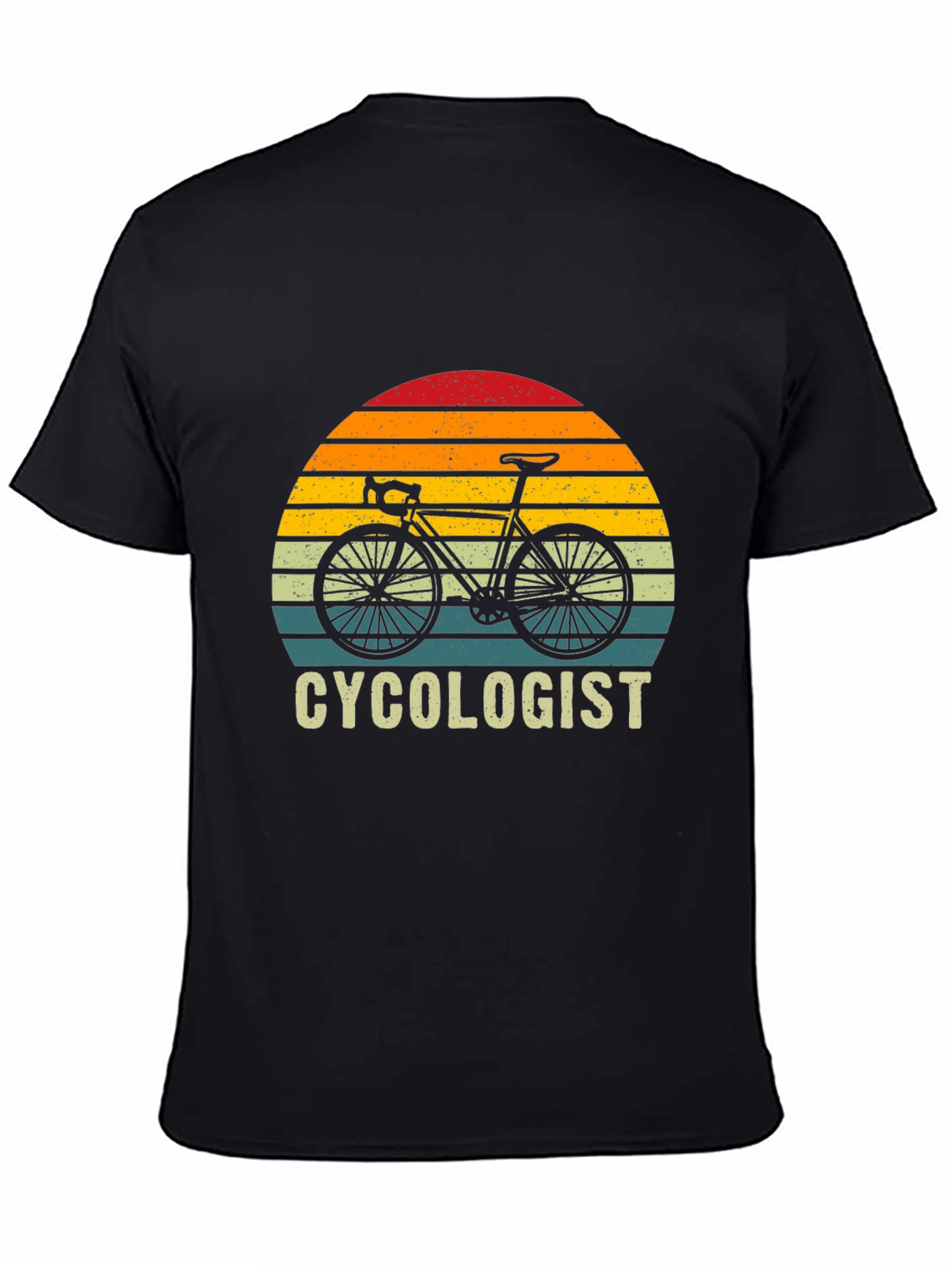 Black Cyclologist Vintage Style Graphic Tee view 4