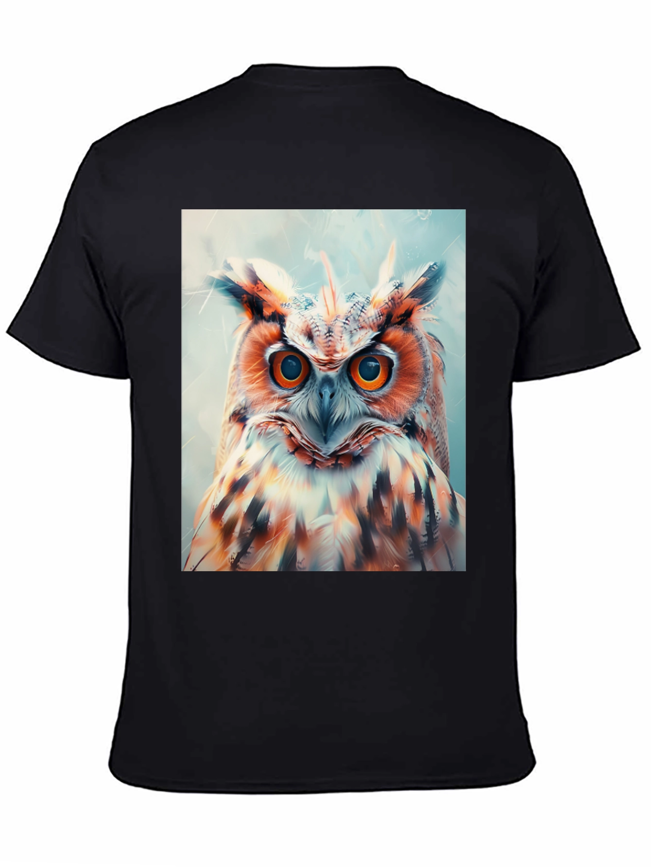 Black Owl Graphic Print Tee view 4
