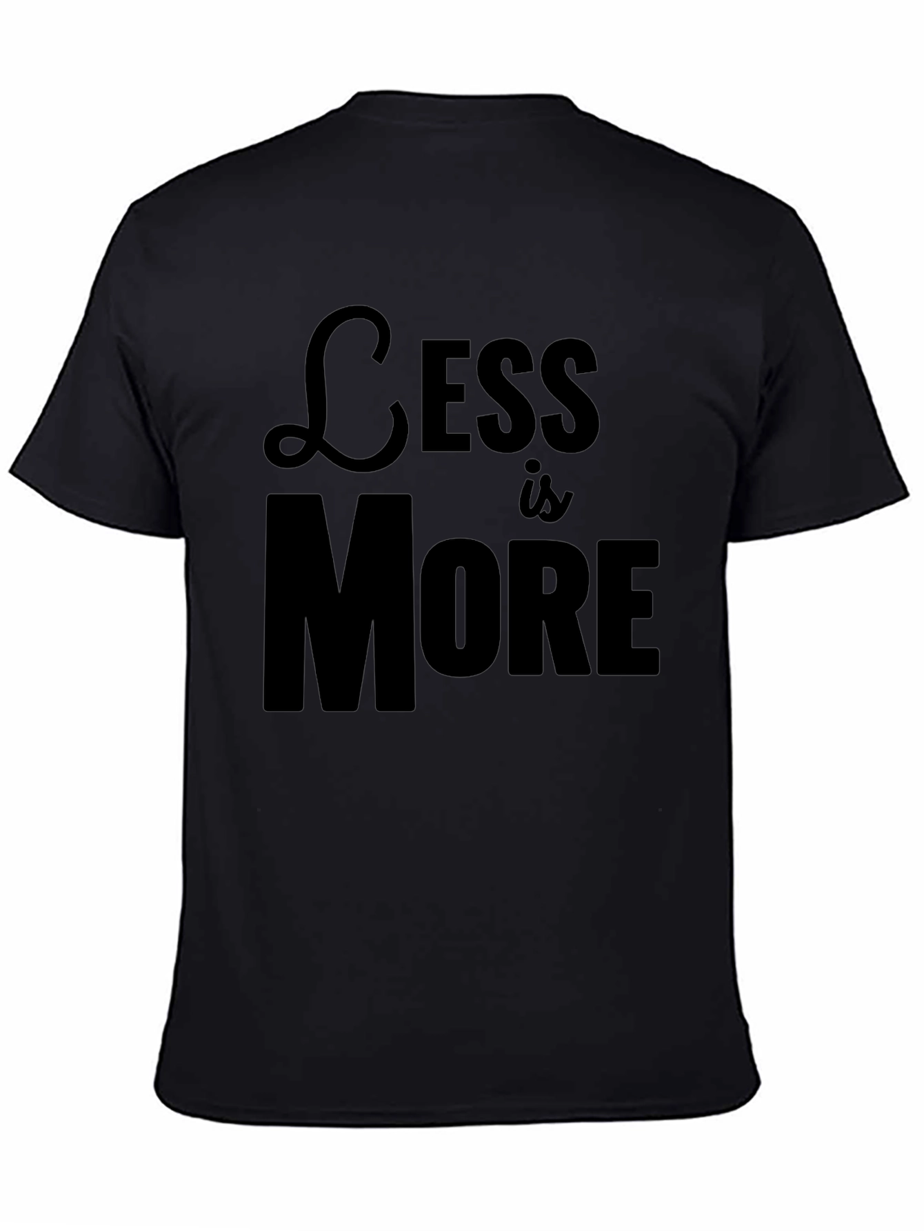 Black Less is More Black Graphic Tee view 4