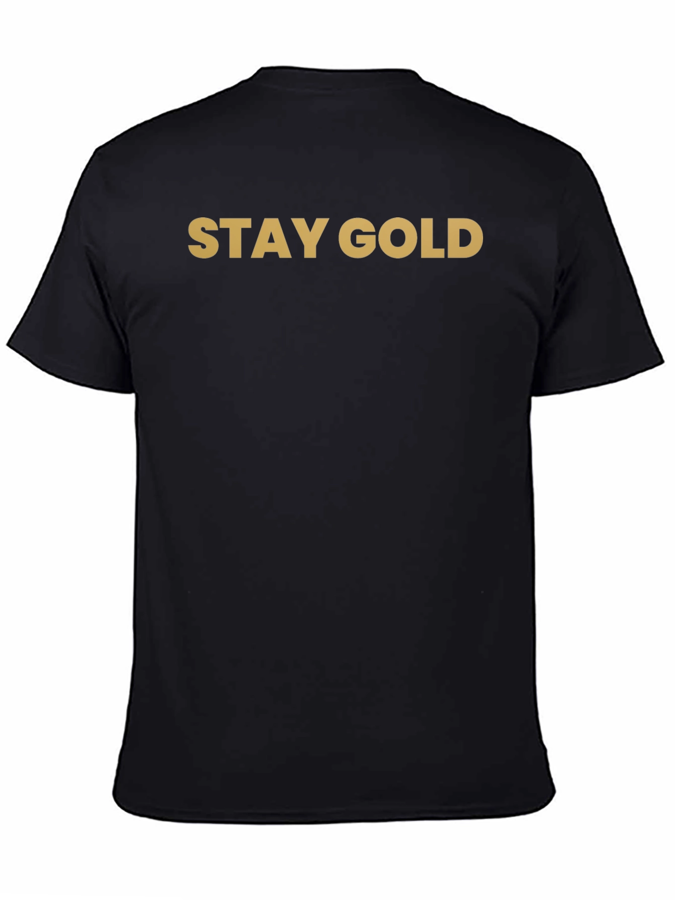 Black Stay Gold Graphic Tee - Classic Black T-Shirt view 4