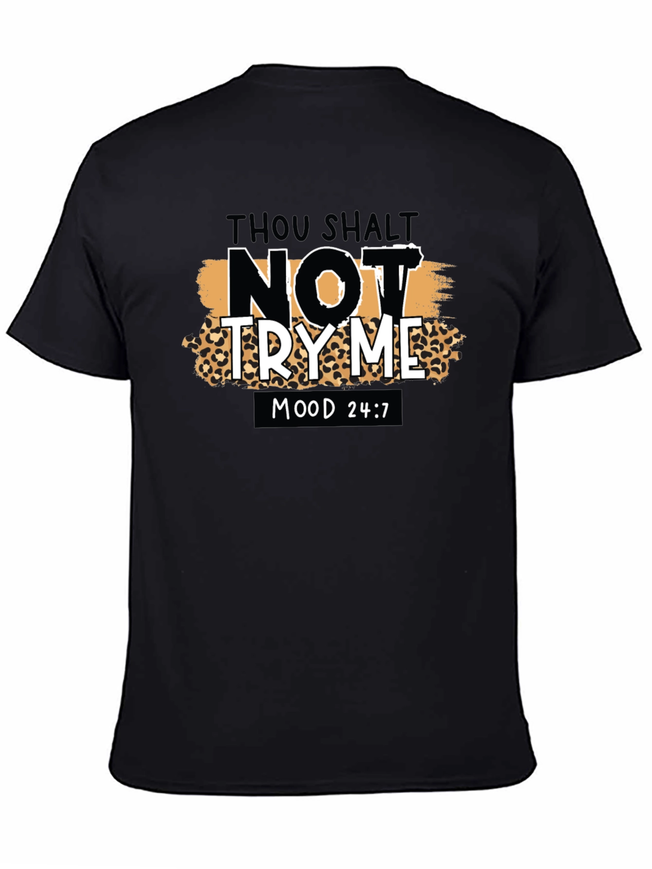 Black Thou Shalt Not Try Me Graphic Tee view 4