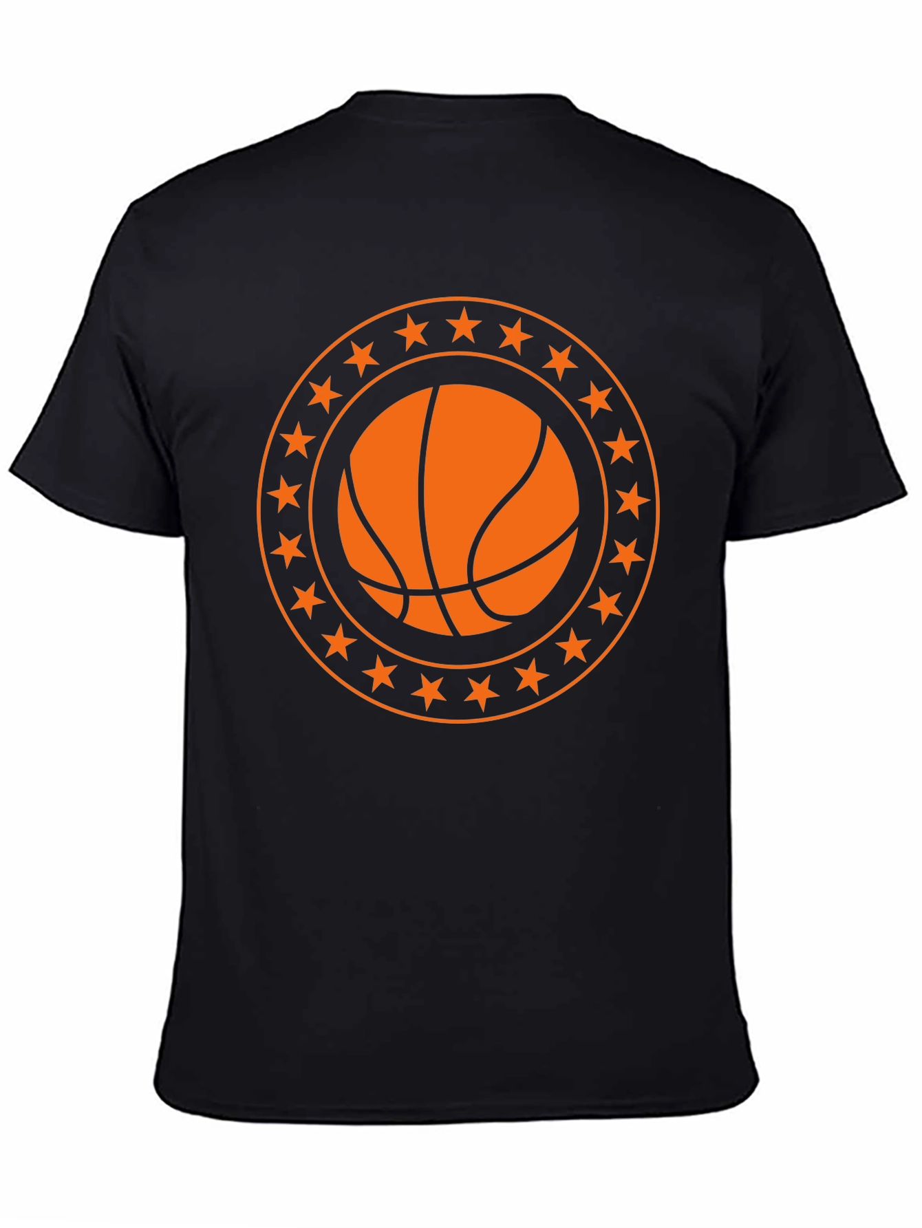 Black Basketball Star Graphic Black T-Shirt view 4